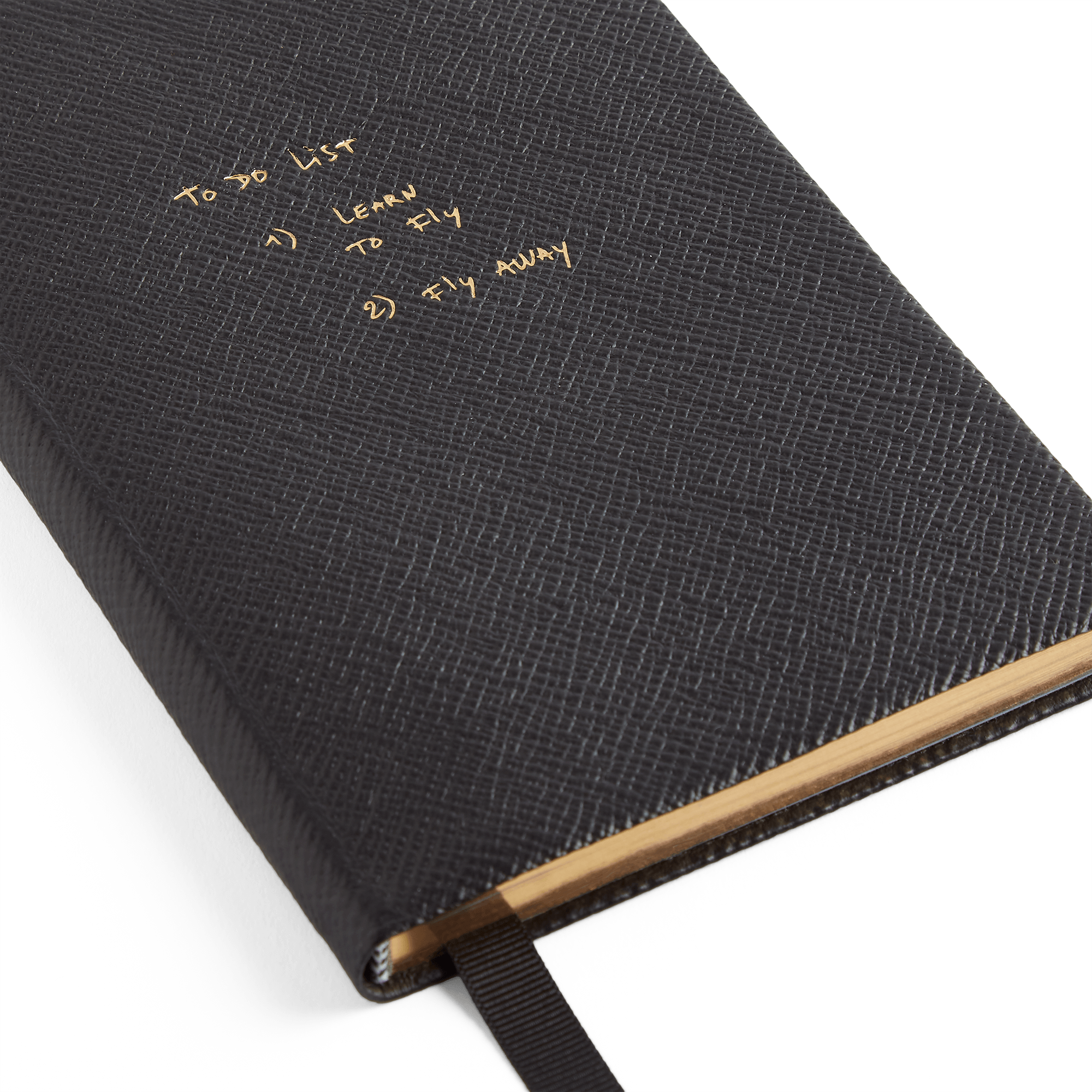 Smythson x Thomas Lélu 'To Do List' Chelsea Notebook in Panama - Black