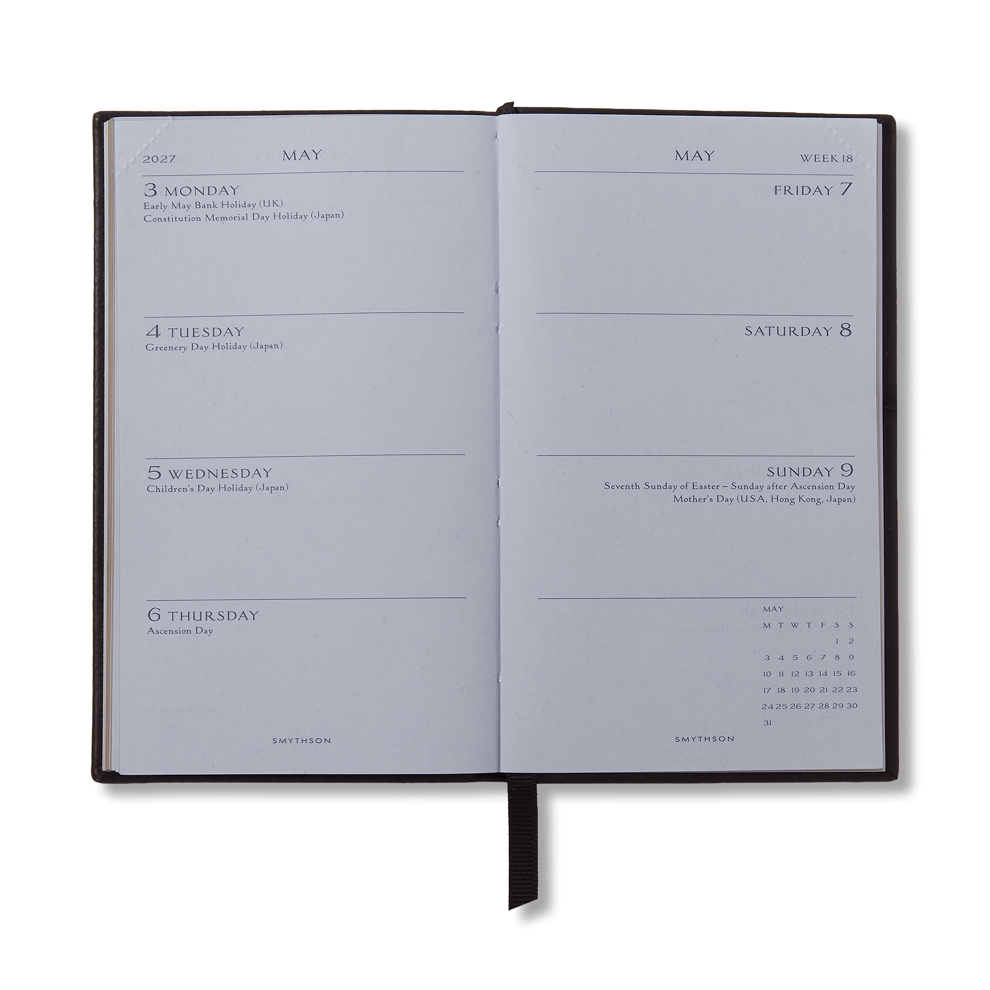 2026-2027 Panama Weekly Diary with Pocket - Black