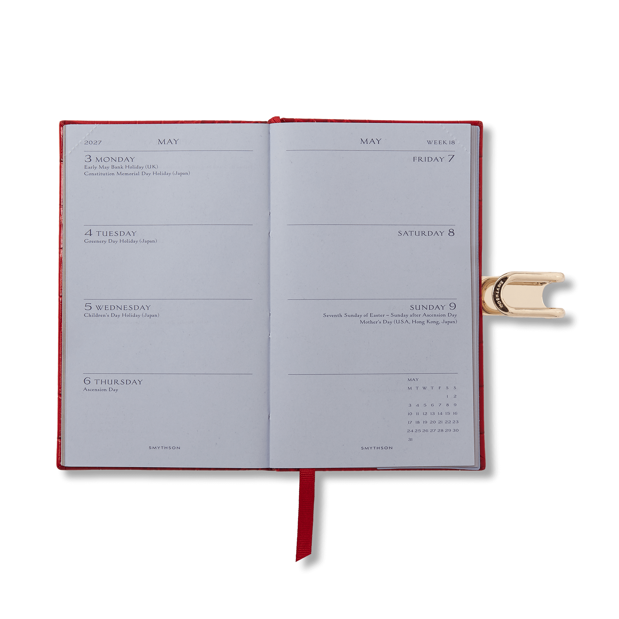 2026-2027 Panama Weekly Diary with Slide in Mara - Red