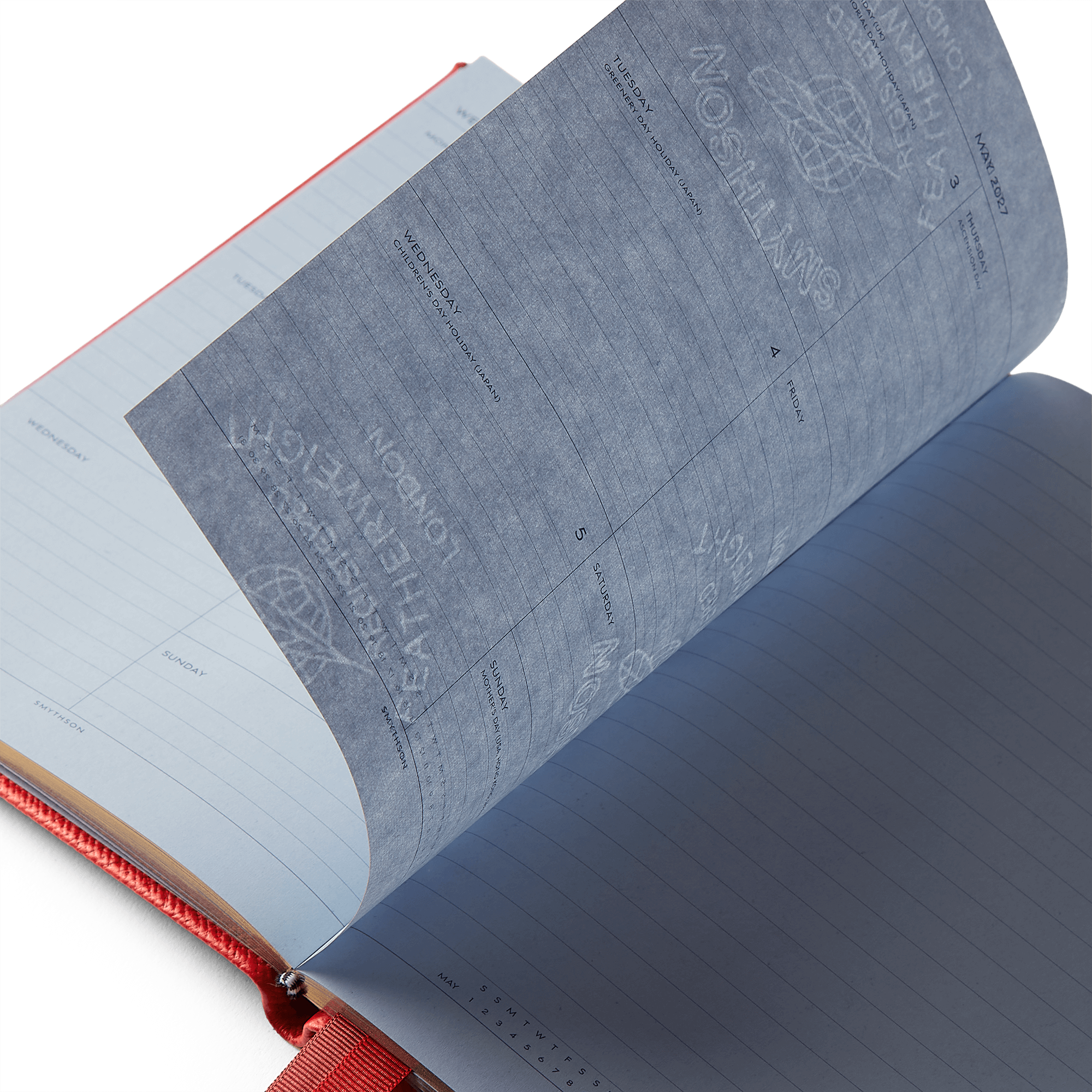 2026-2027 Soho Weekly Diary in Panama - Scarlet Red