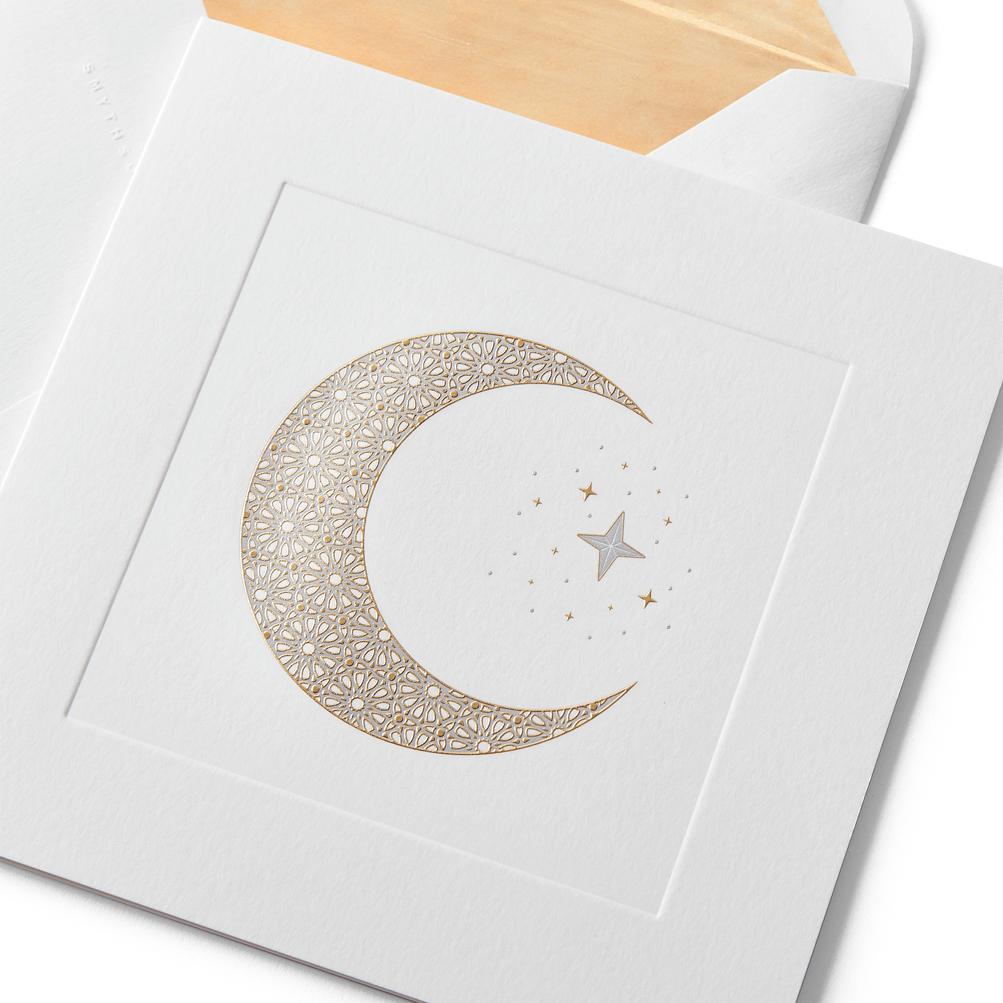 Gold Moon Eid Greeting Card