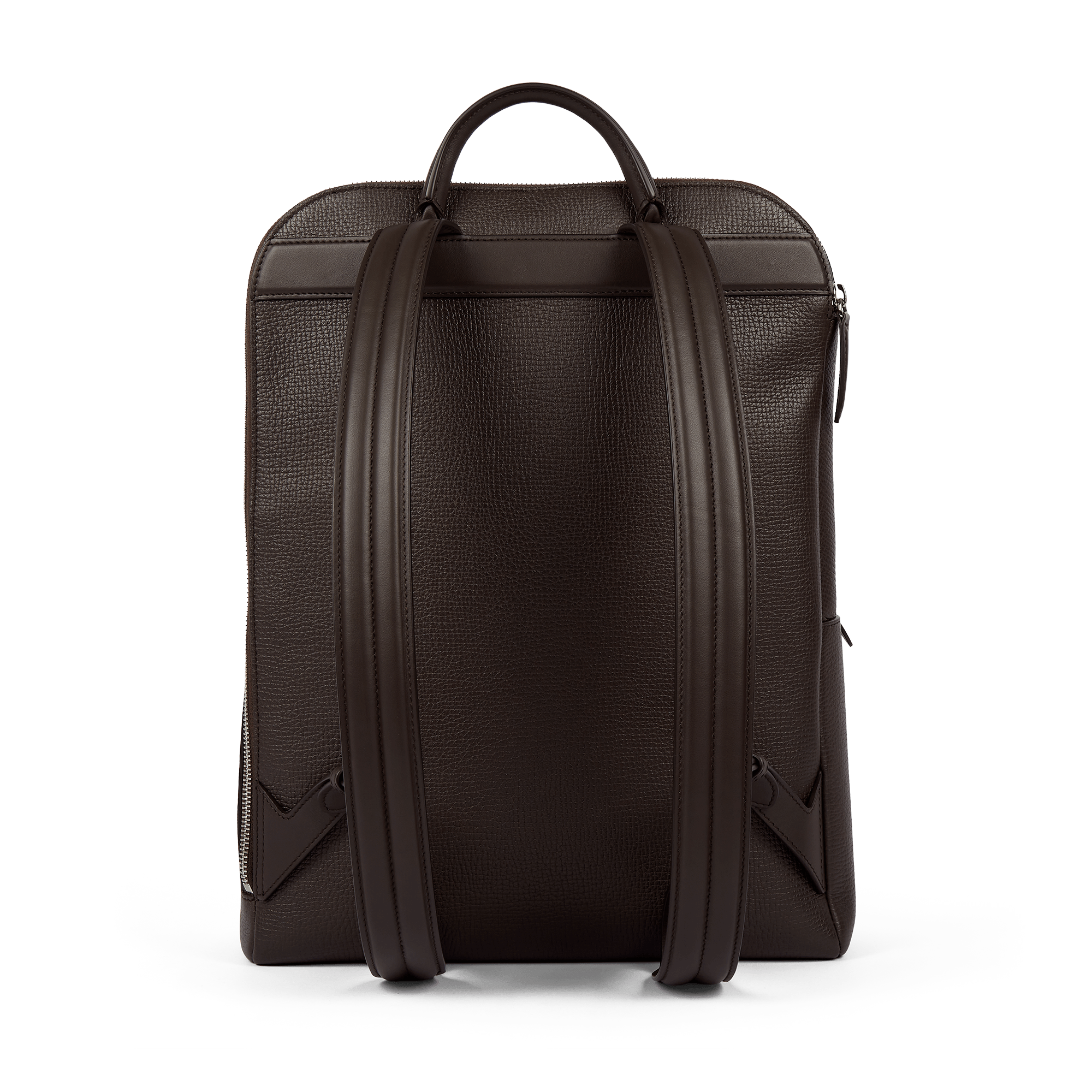 Zip Around Backpack in Ludlow - Dark Brown