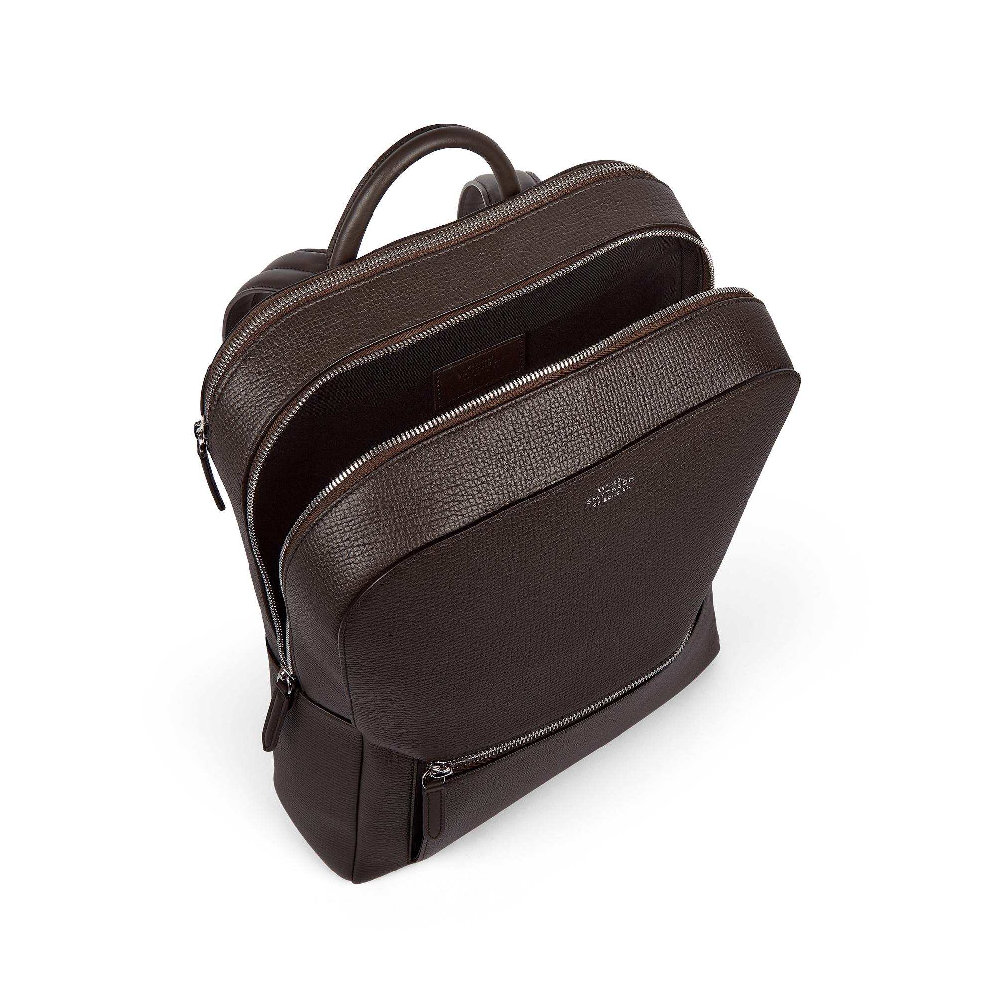 Zip Around Backpack in Ludlow - Dark Brown