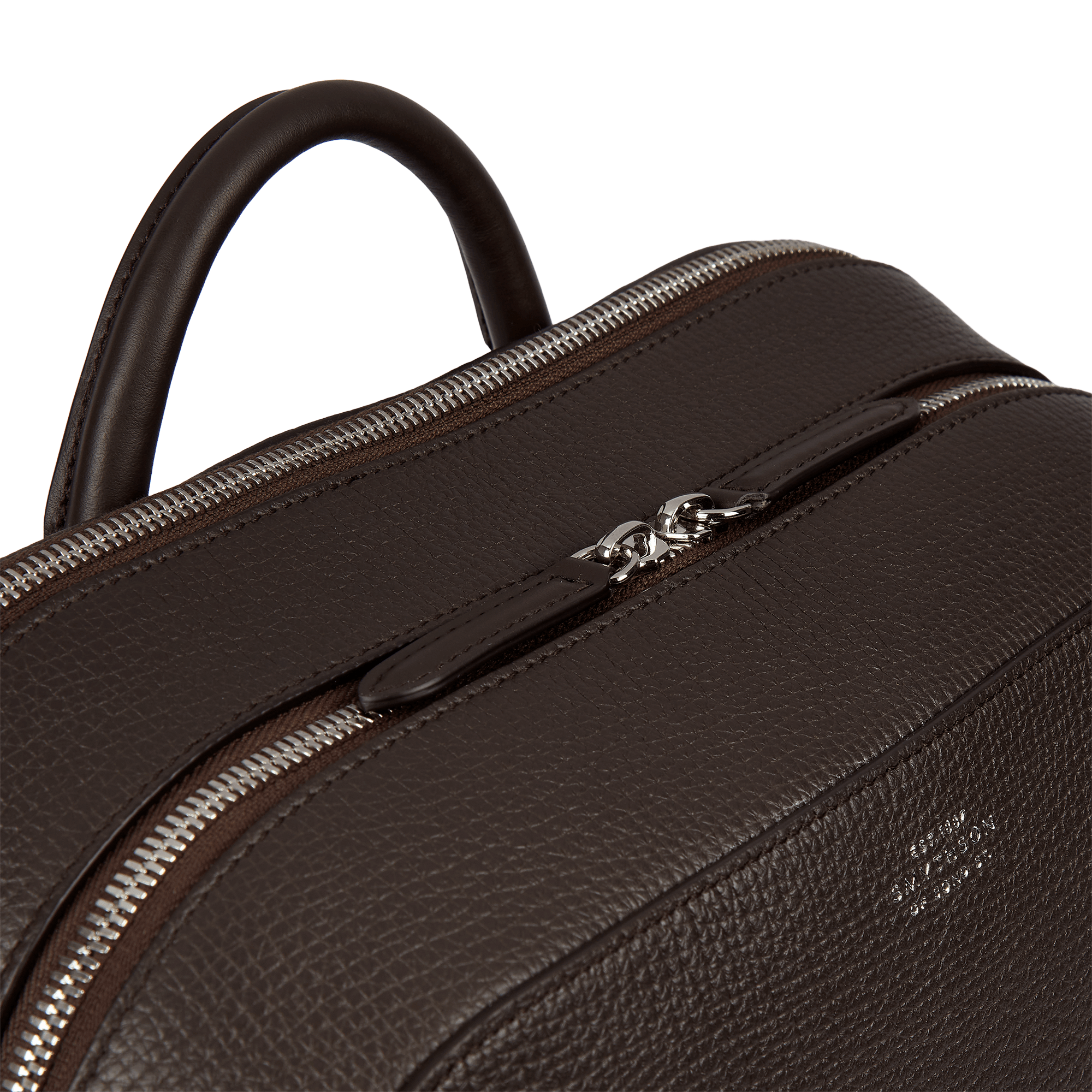 Zip Around Backpack in Ludlow - Dark Brown