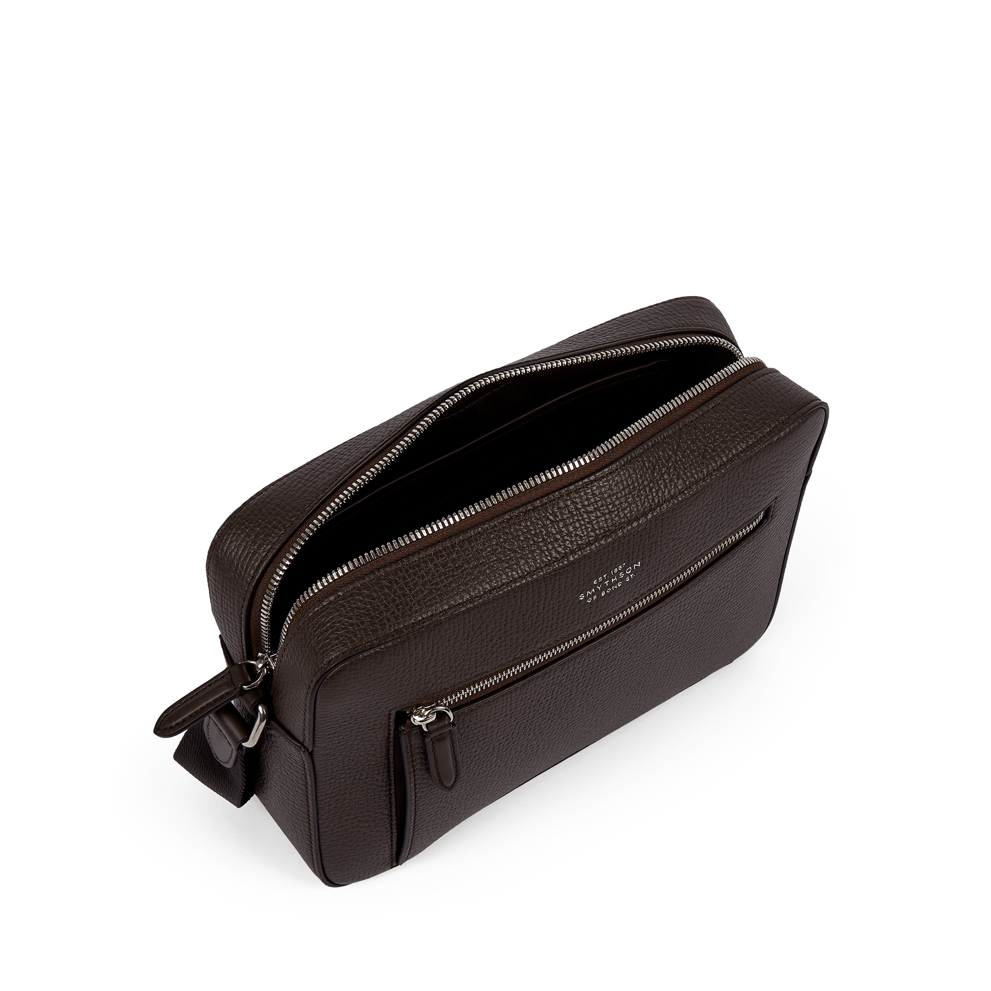 Zip Crossbody Bag in Ludlow - Dark Brown
