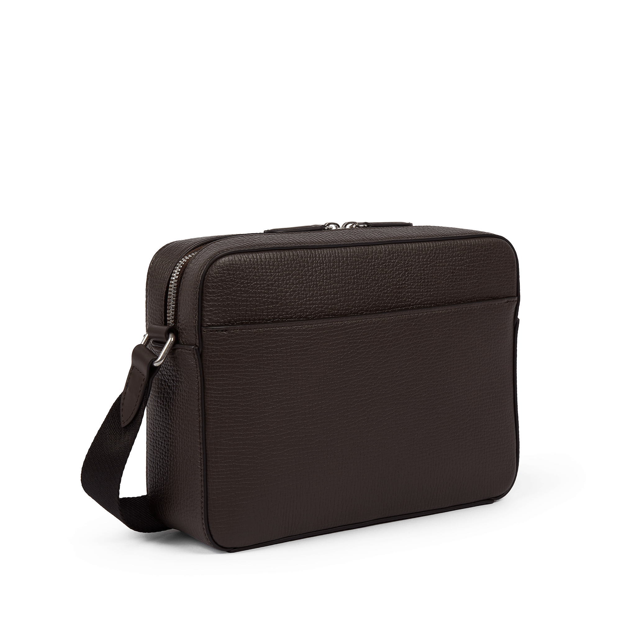 Zip Crossbody Bag in Ludlow - Dark Brown