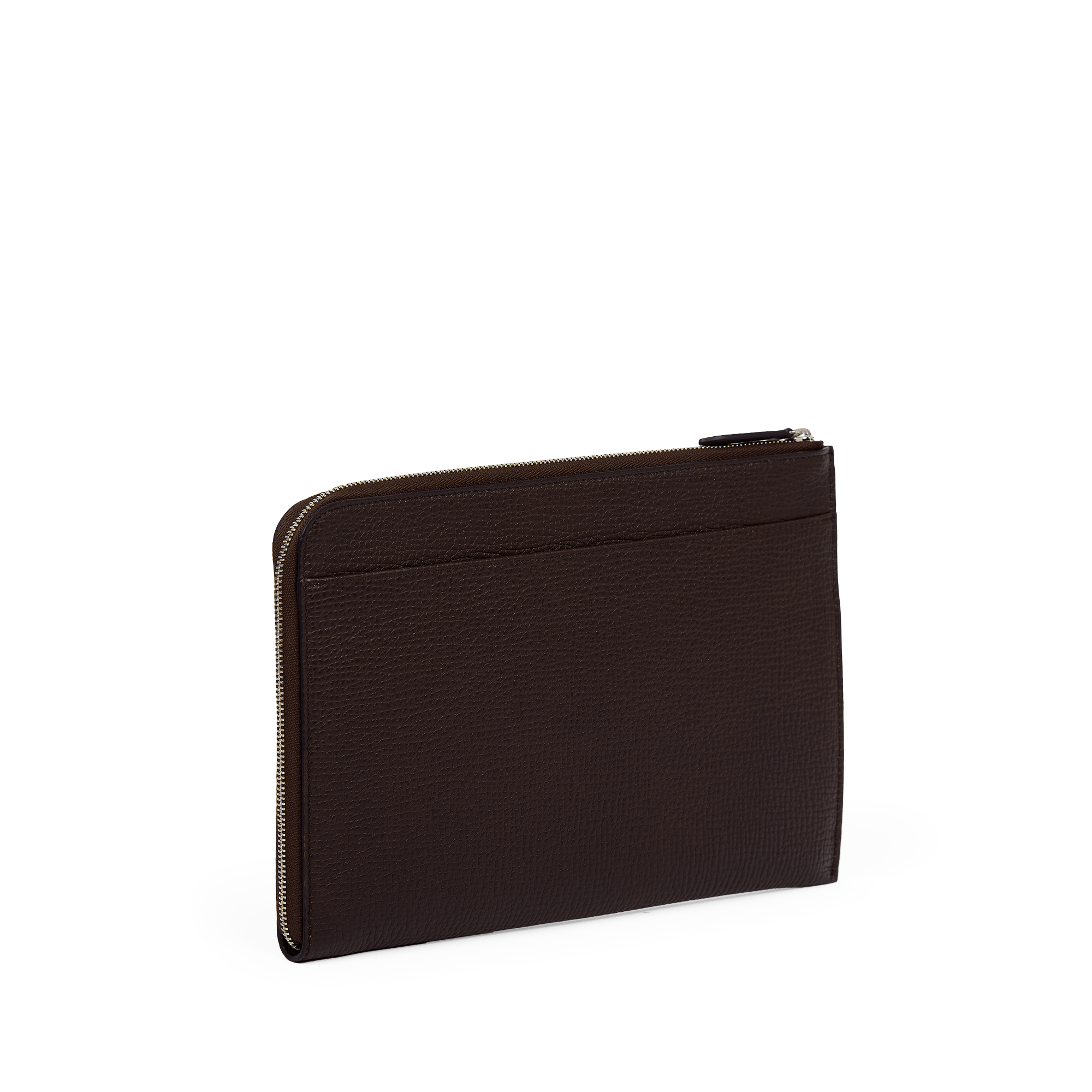 Flat Travel Organiser Pouch in Ludlow - Dark Brown