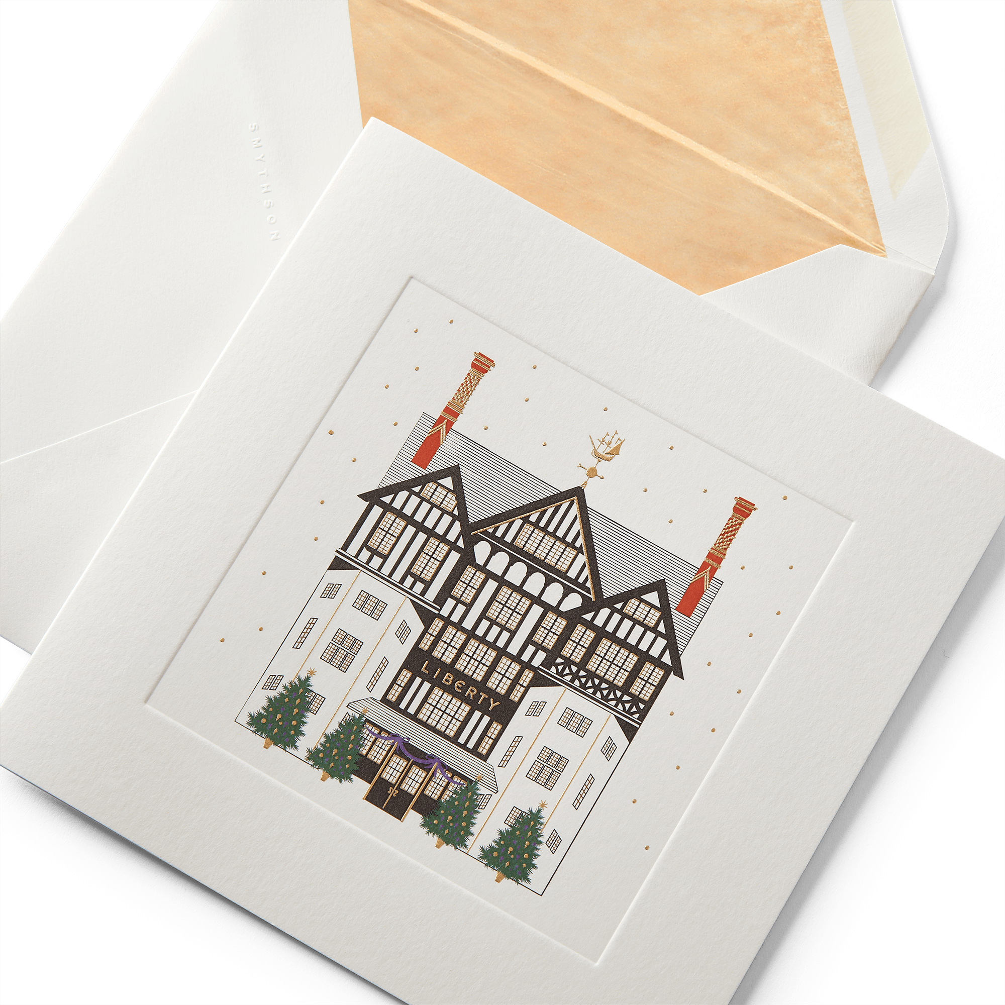Festive Store Front Christmas Card Set