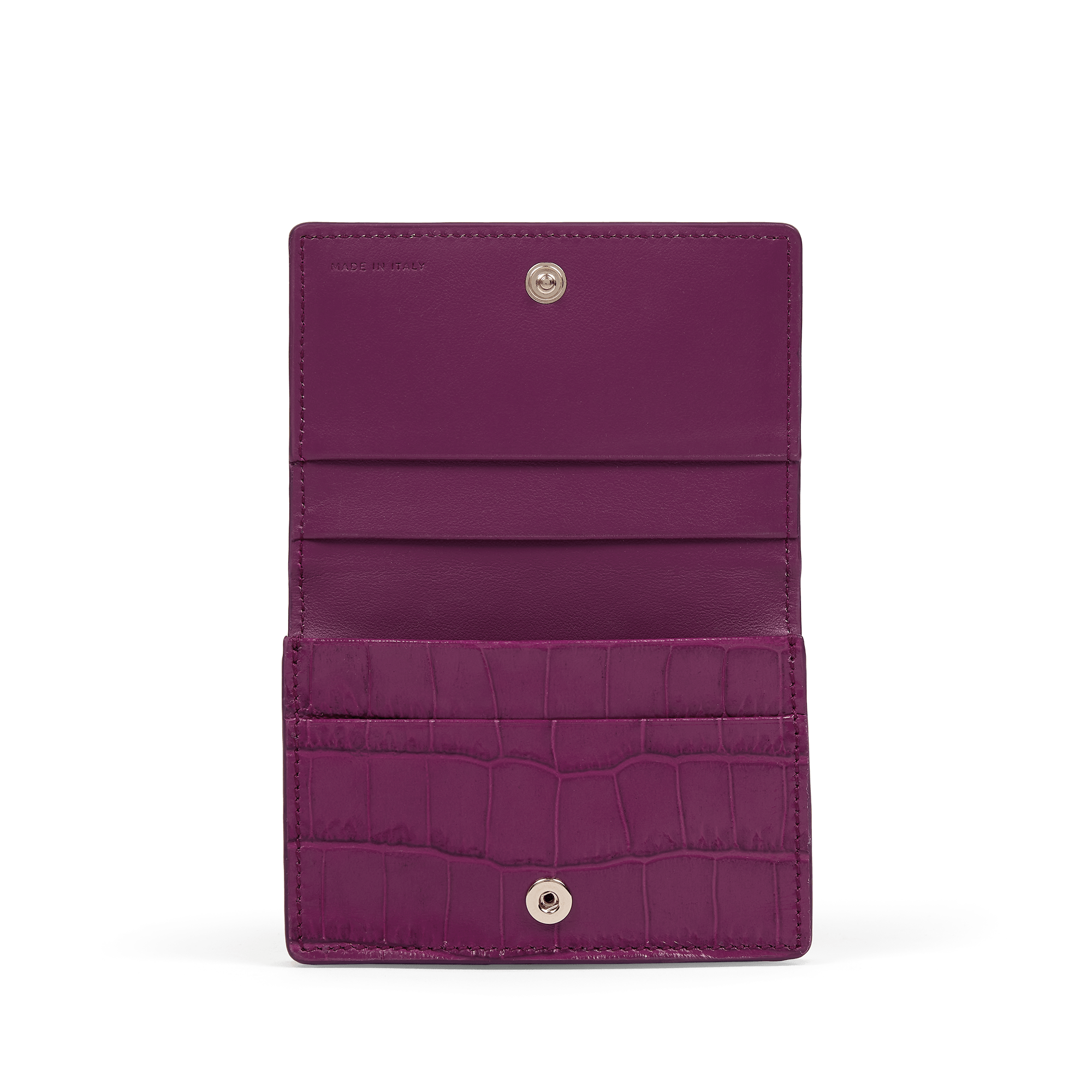Folded Card Case with Snap Closure in Mara - Purple