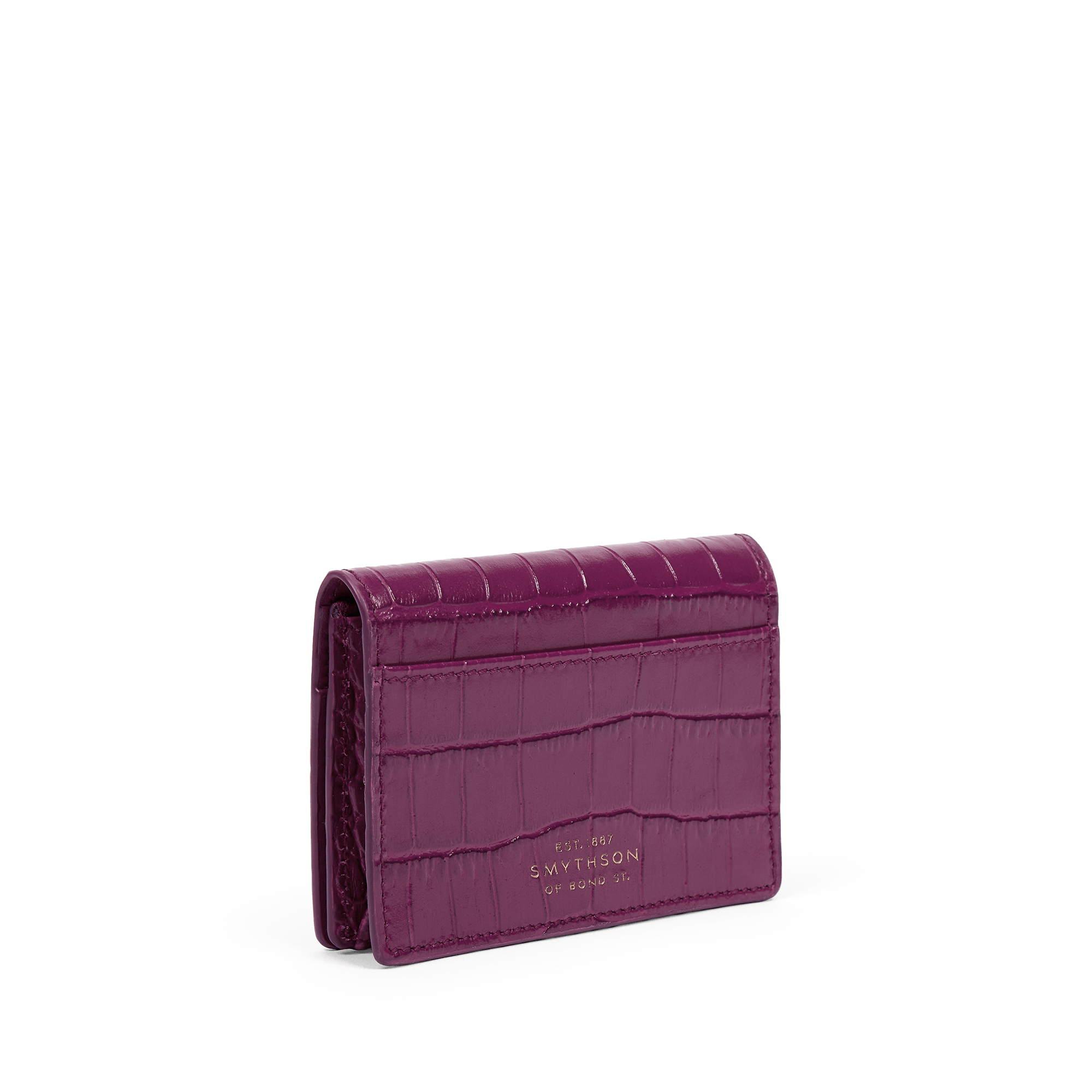 Folded Card Case with Snap Closure in Mara - Purple