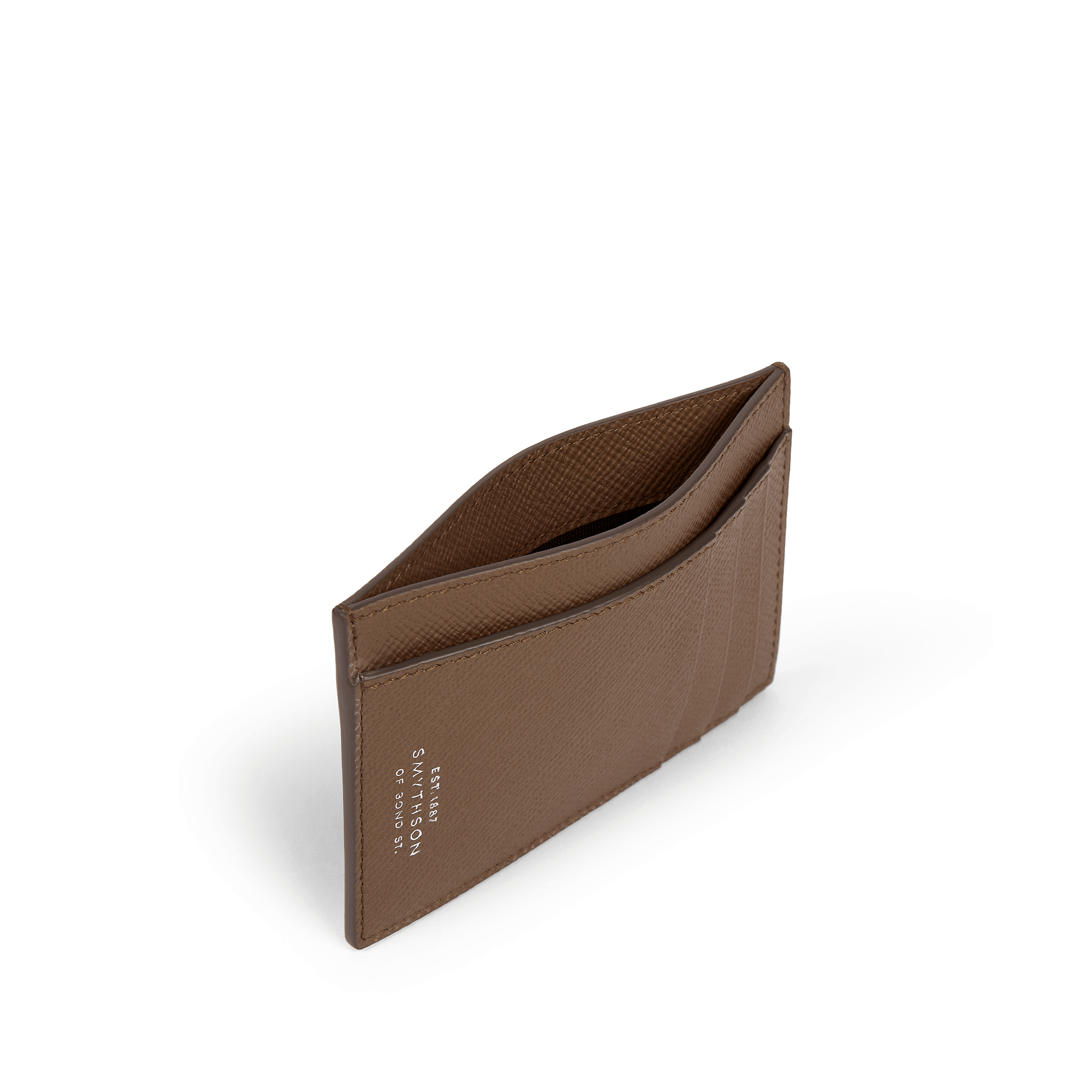 Großer flacher Kartenhalter aus Ludlow – Dunkelbraun