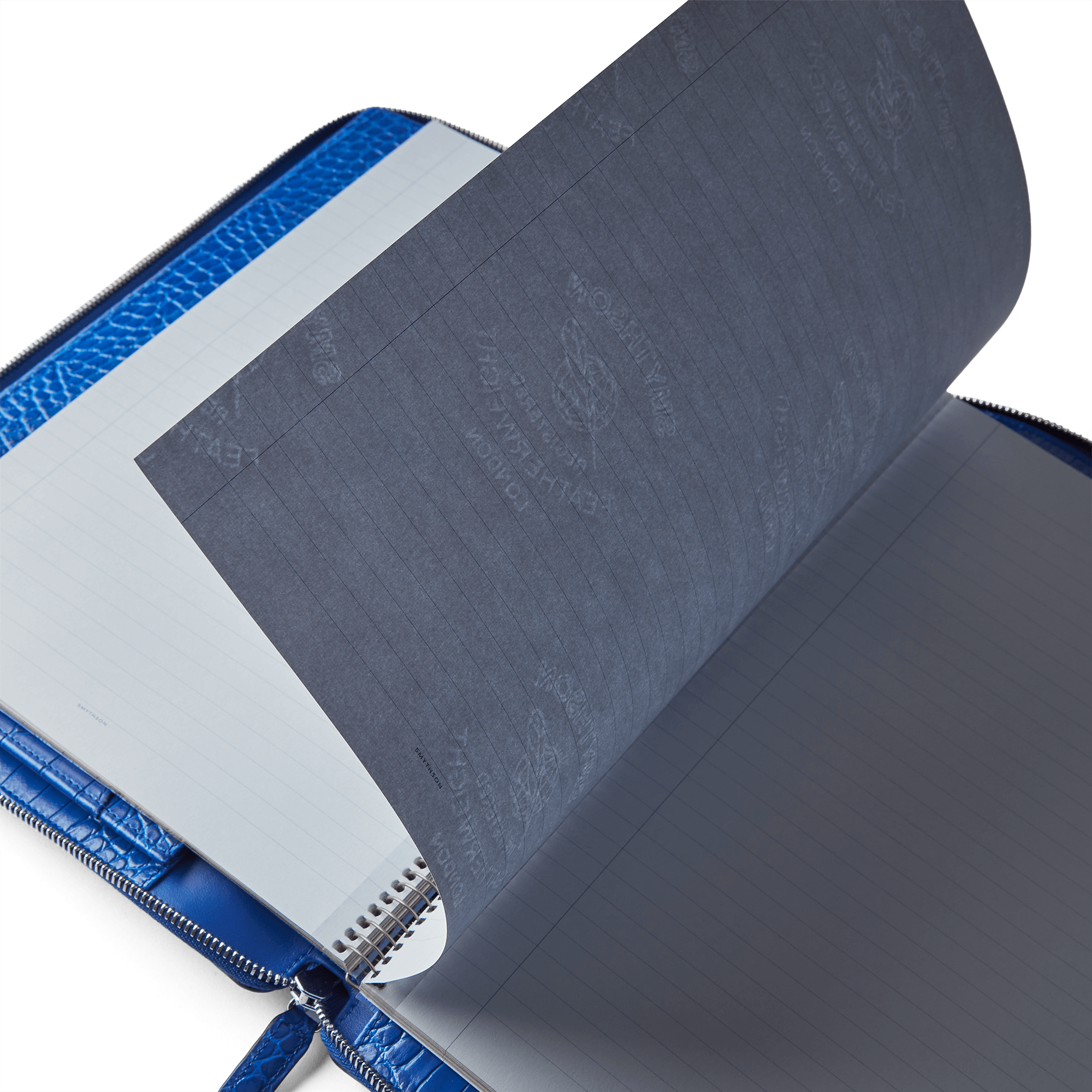A4 Writing Folder with Zip in Mara - Cerulean
