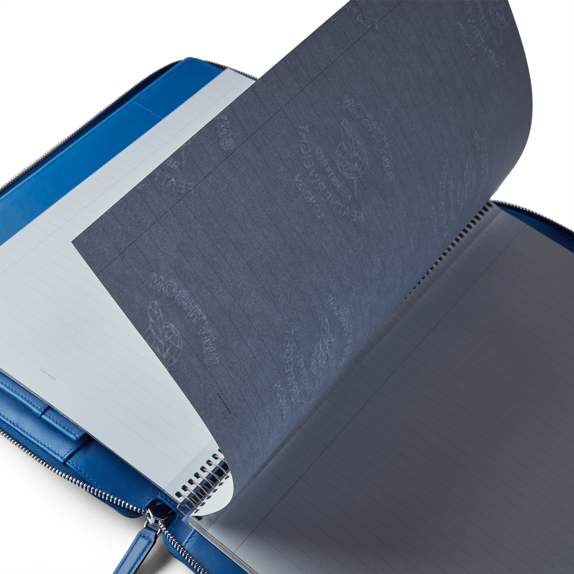 A5 Writing Folder with Zip in Panama - Cerulean