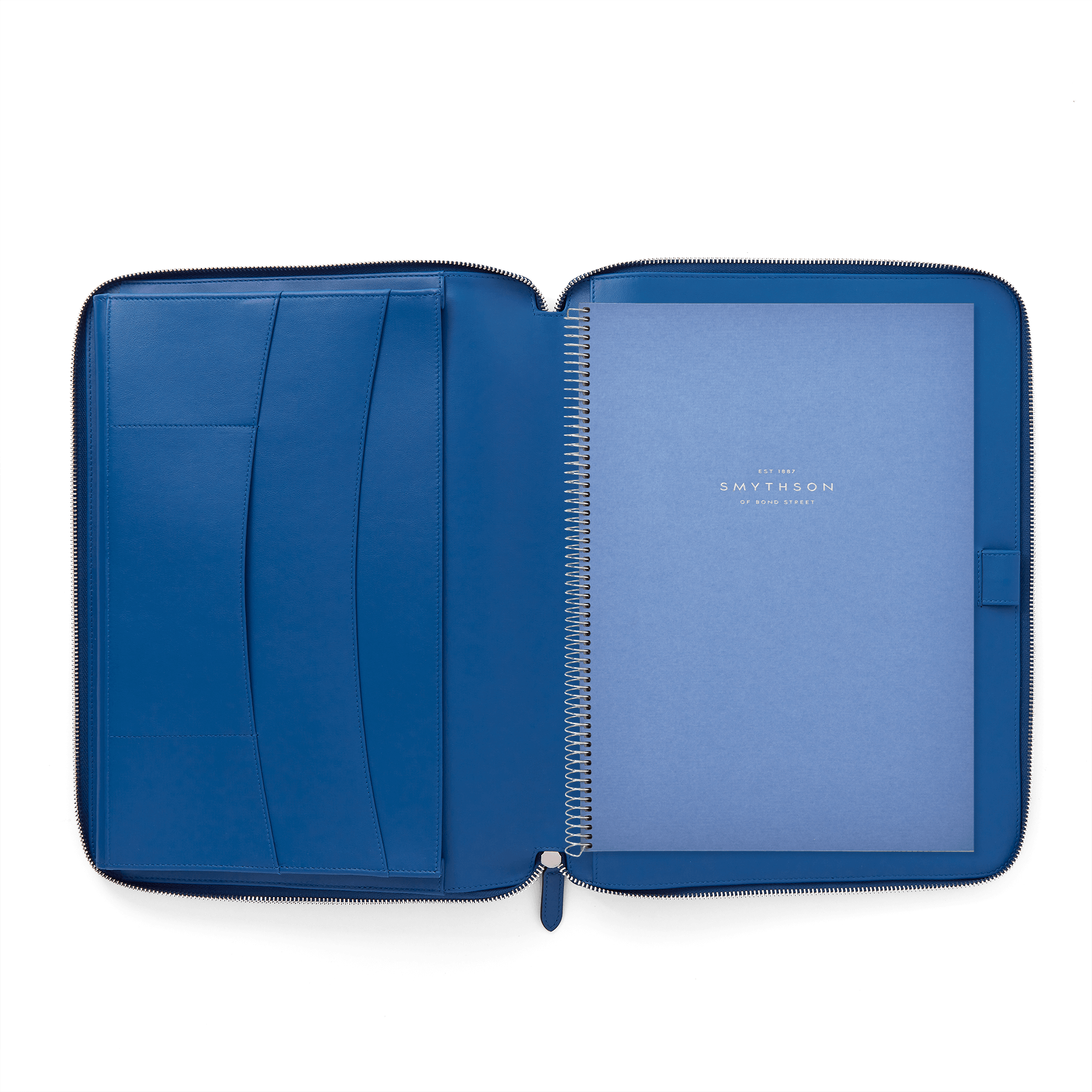 Pochette à documents A4 avec fermeture à glissière, couleur Panama - Céruléen
