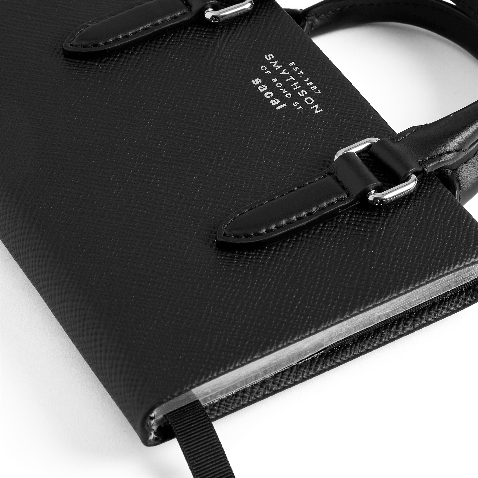 Smythson x sacai Chelsea Notebook in Panama - Sacai Black