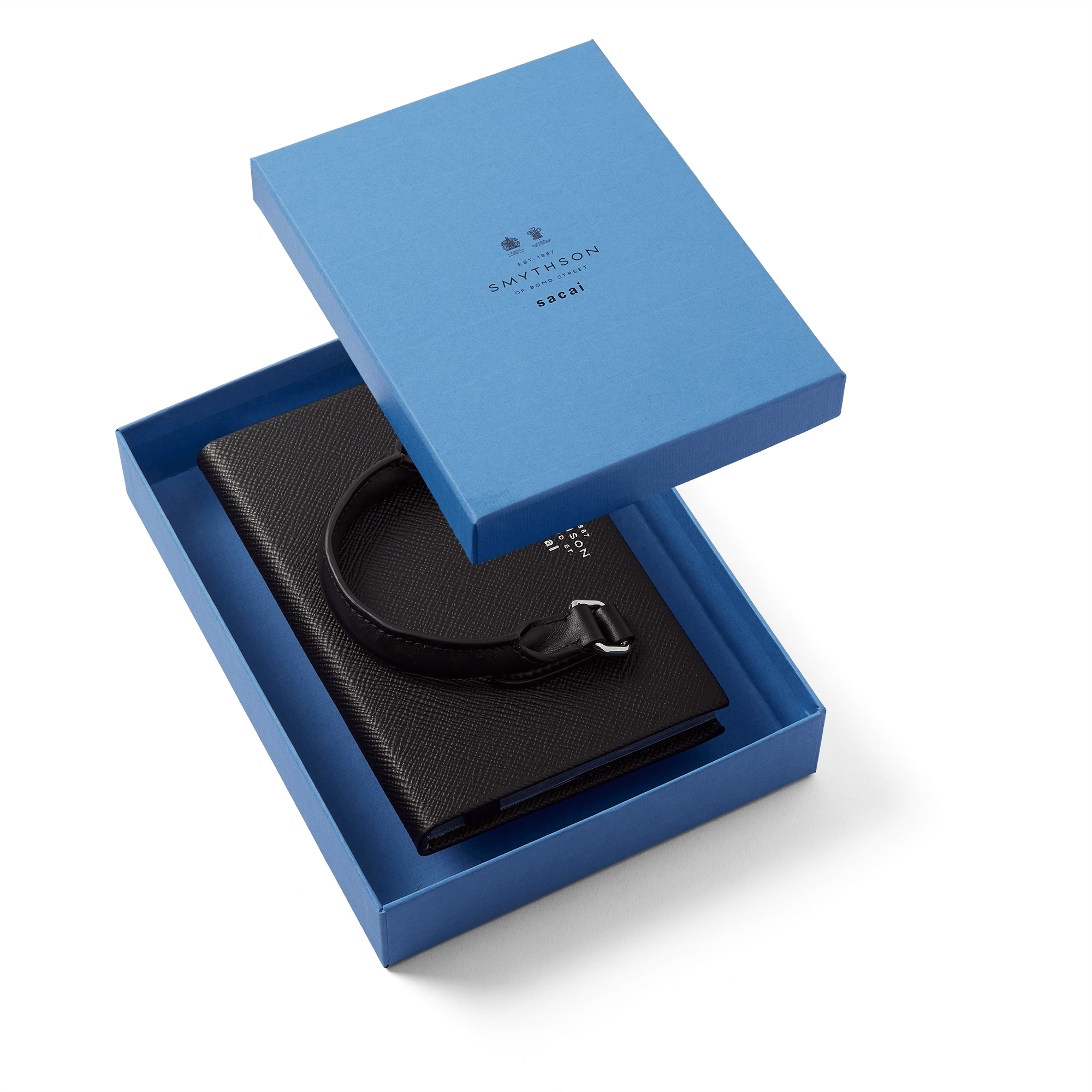 Smythson x sacai Chelsea Notebook in Panama - Sacai Black