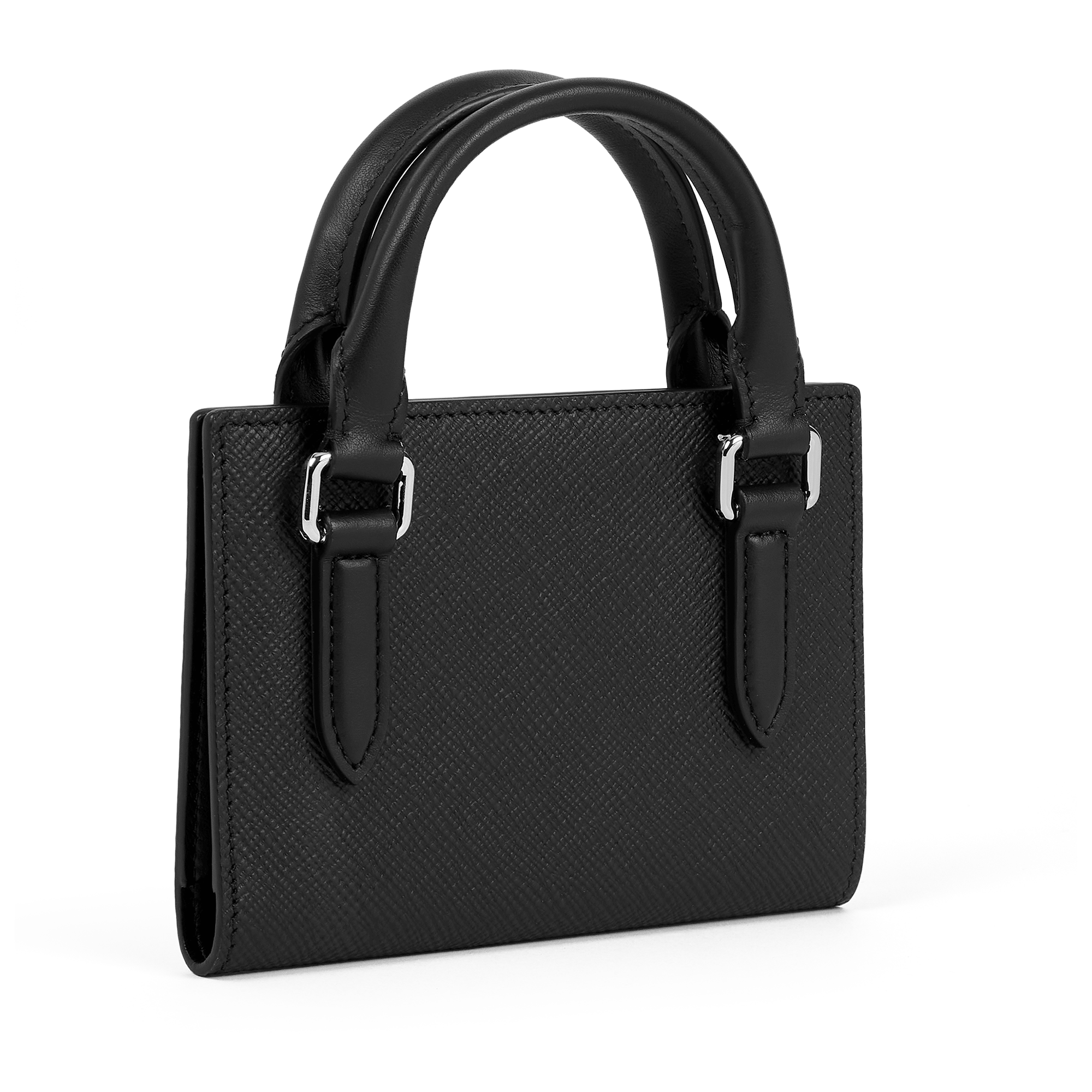 Smythson x sacai Passport Cover in Panama - Sacai Black