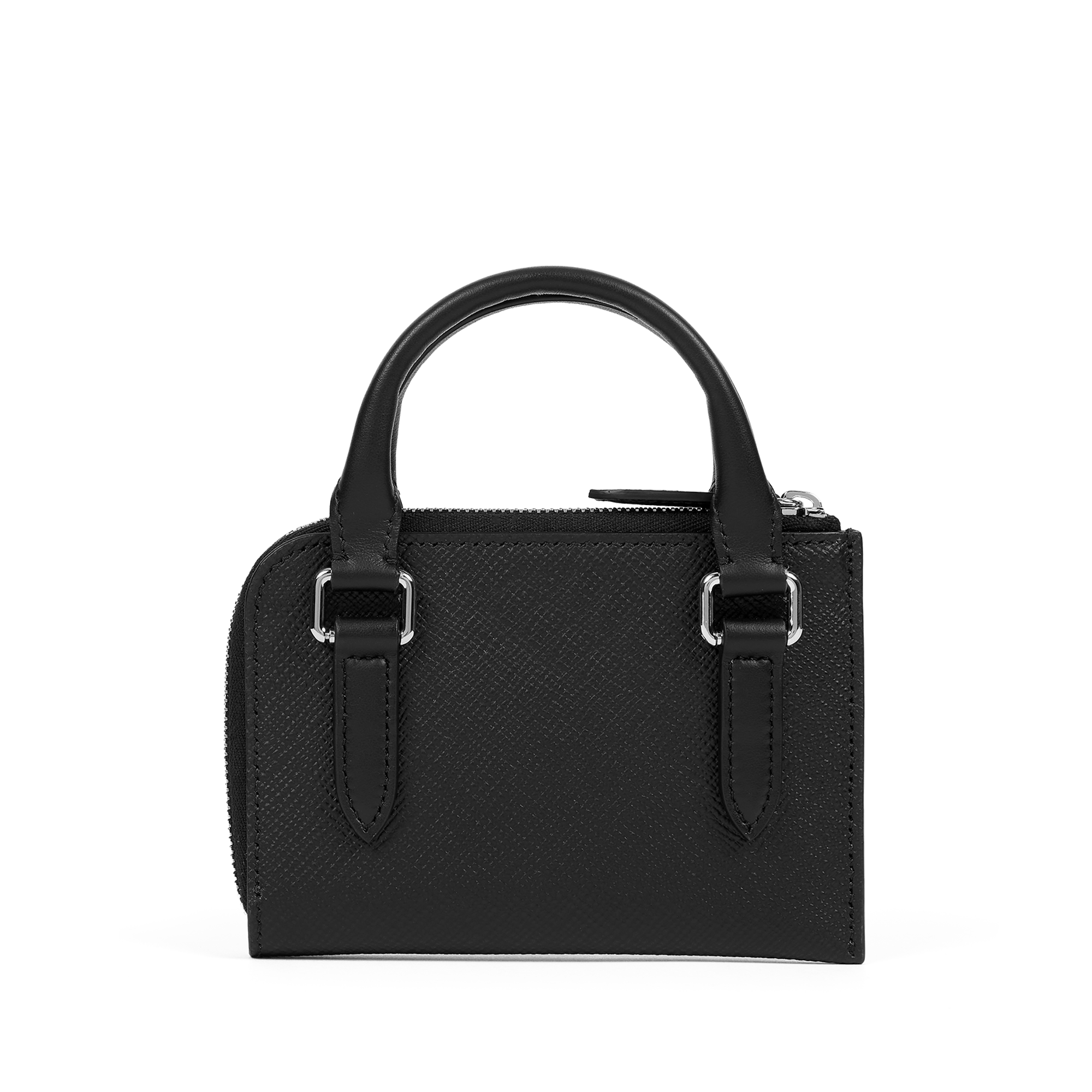 Smythson x sacai Small Flat Pouch in Panama - Sacai Black