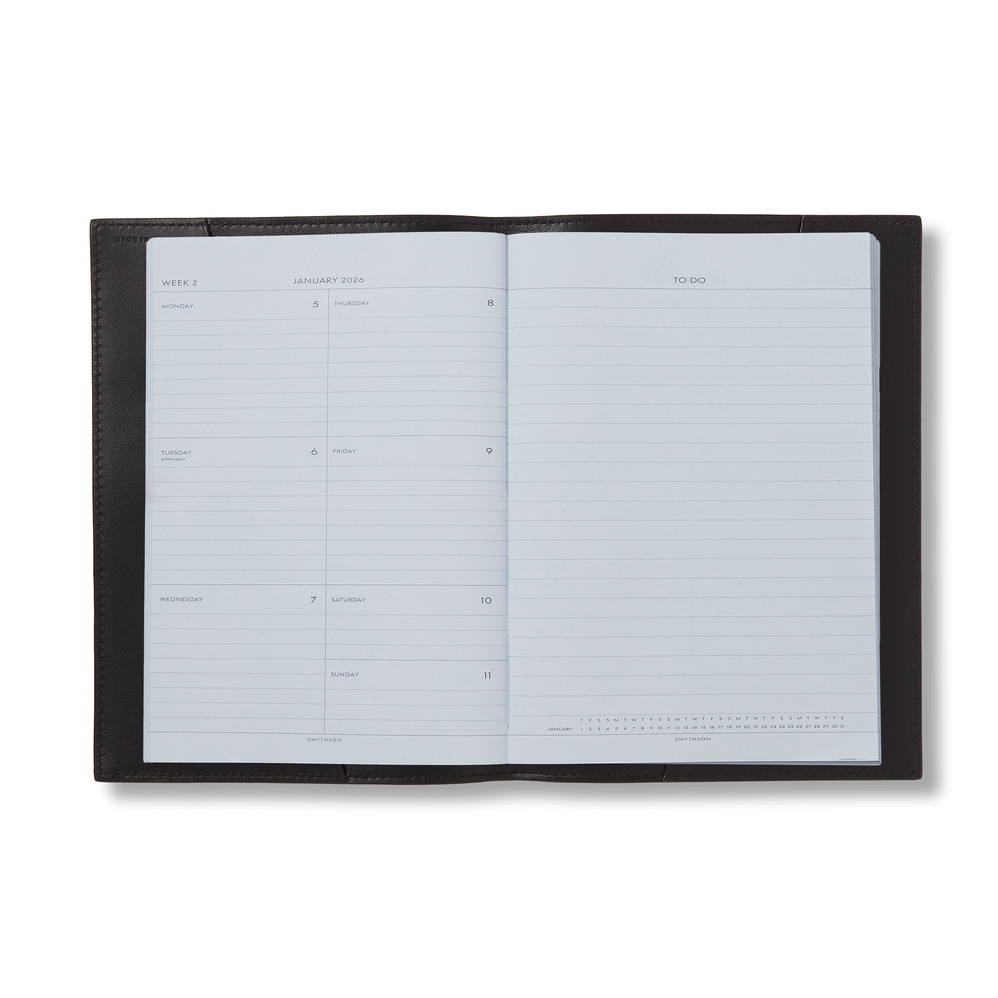 Evergreen Refillable Diary in Ludlow - Black