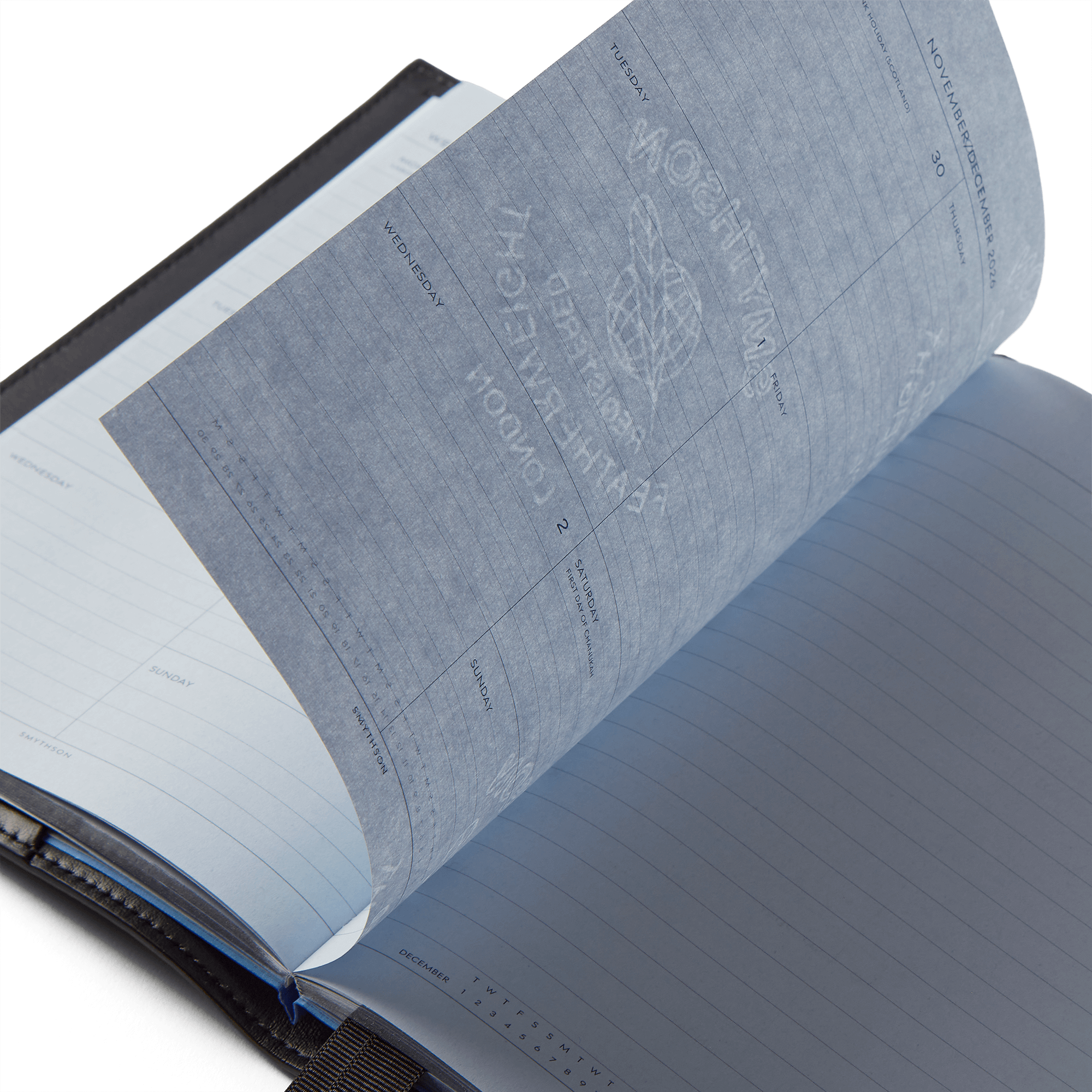 Evergreen Refillable Diary in Ludlow - Black