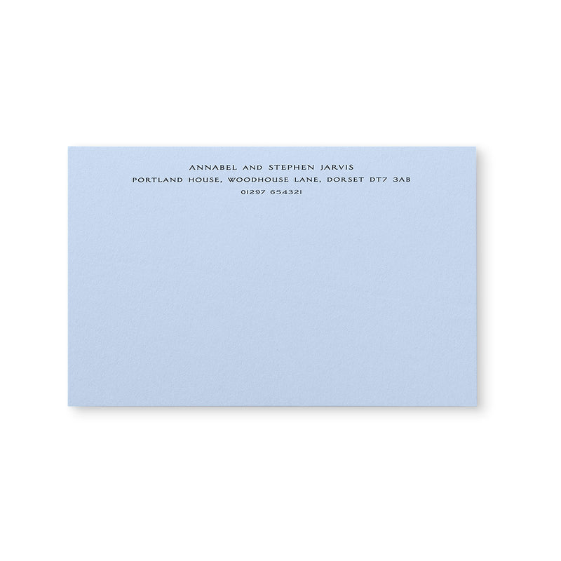Personalised Correspondence Card with Name and Address (Top)