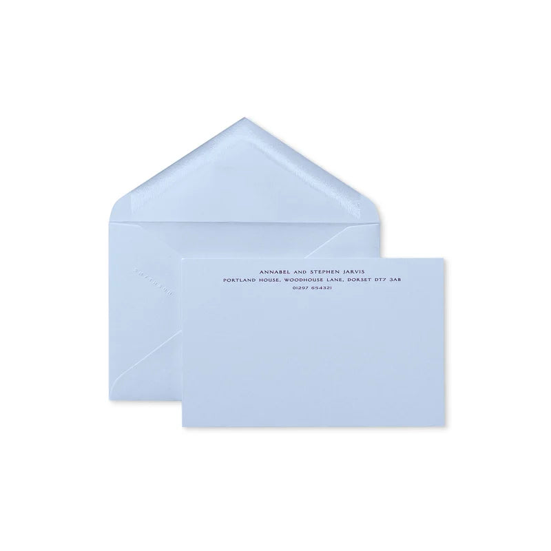 Personalised Correspondence Card with Name and Address (Top)