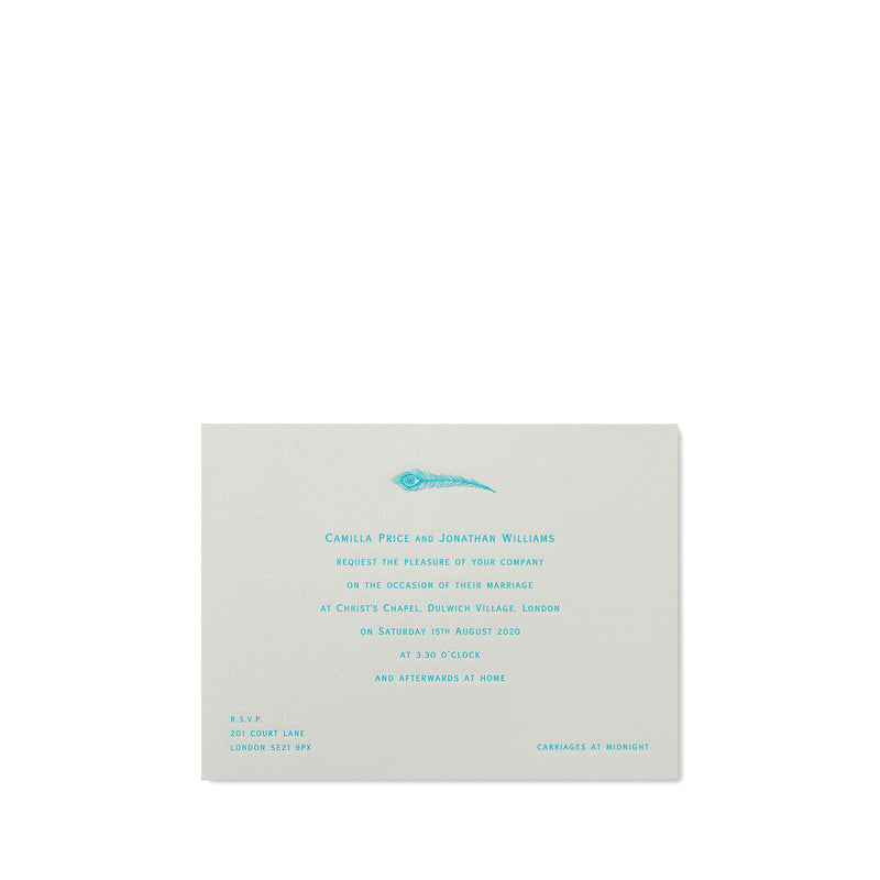 Personalised Landscape Wedding Invitation - White