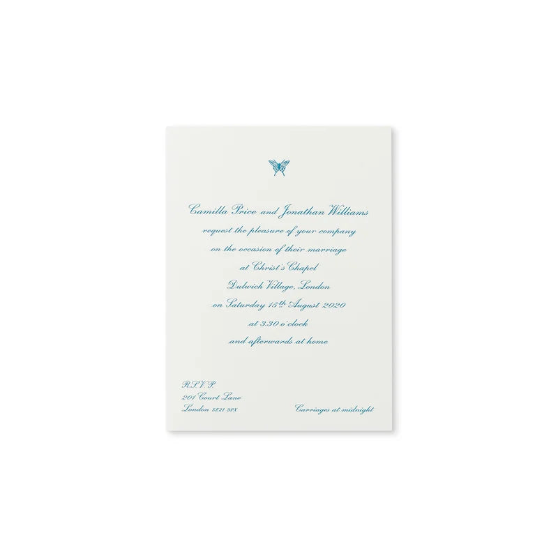 Personalised Portrait Folded Wedding Invitation