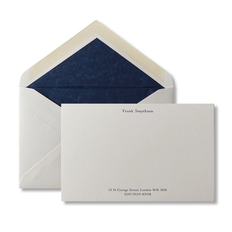 Personalisierte Briefkarte mit Name und Adresse – Weiß