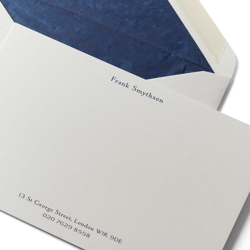 Personalisierte Briefkarte mit Name und Adresse – Weiß