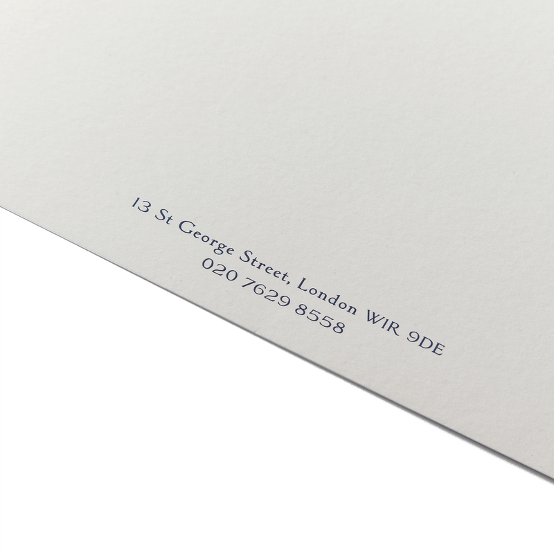 Personalisierte Briefkarte mit Name und Adresse – Weiß