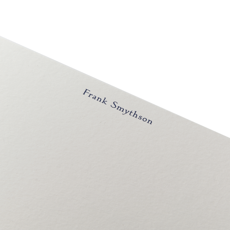 Personalisierte Briefkarte mit Name und Adresse – Weiß