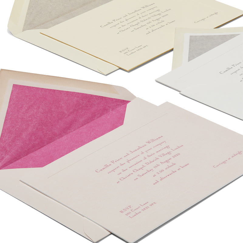 Personalised Landscape Wedding Invitation with Platemark