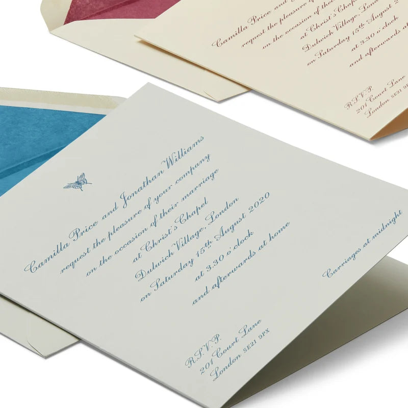 Personalised Portrait Folded Wedding Invitation
