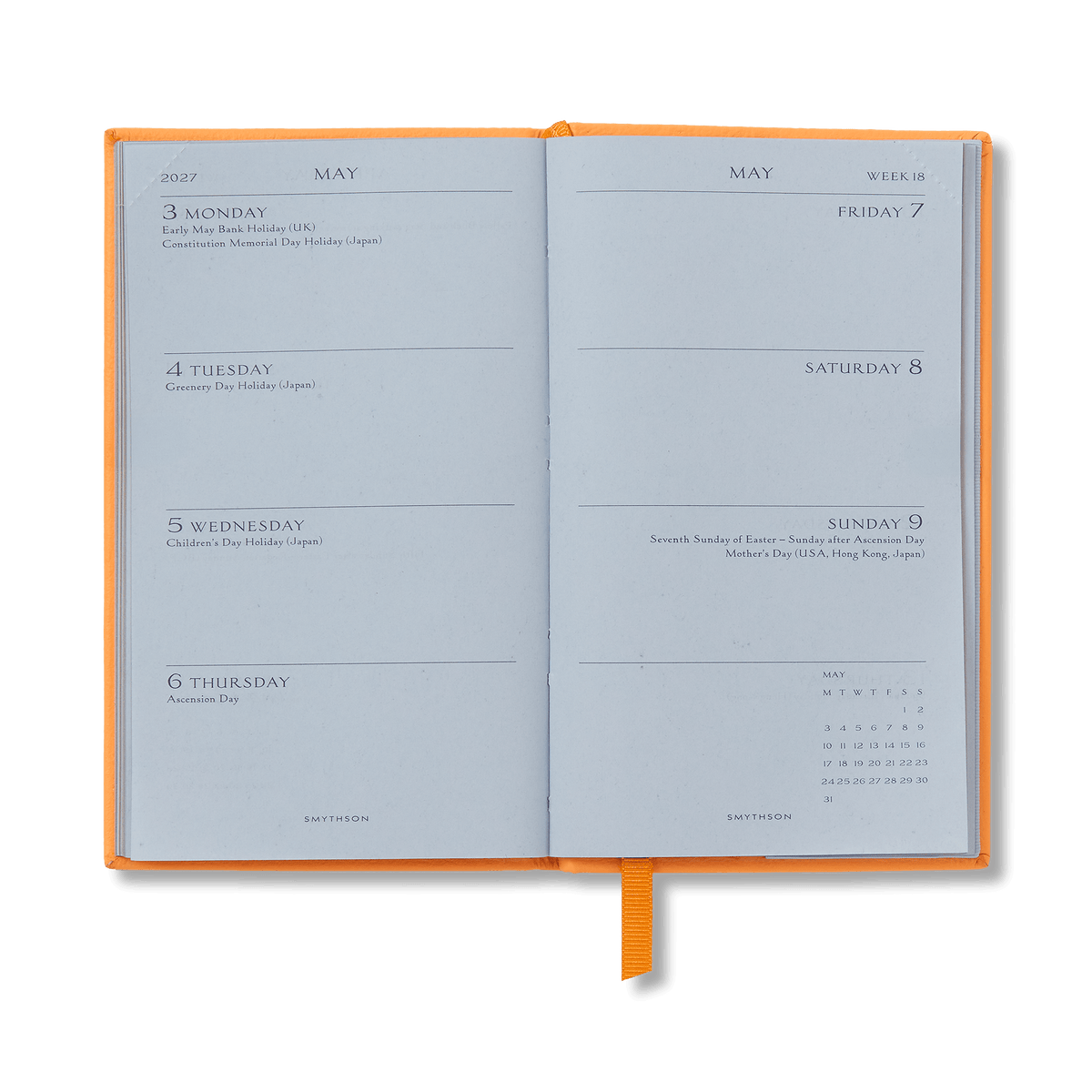 2026-2027 Panama Weekly Journal with Pocket in Light Orange | Smythson