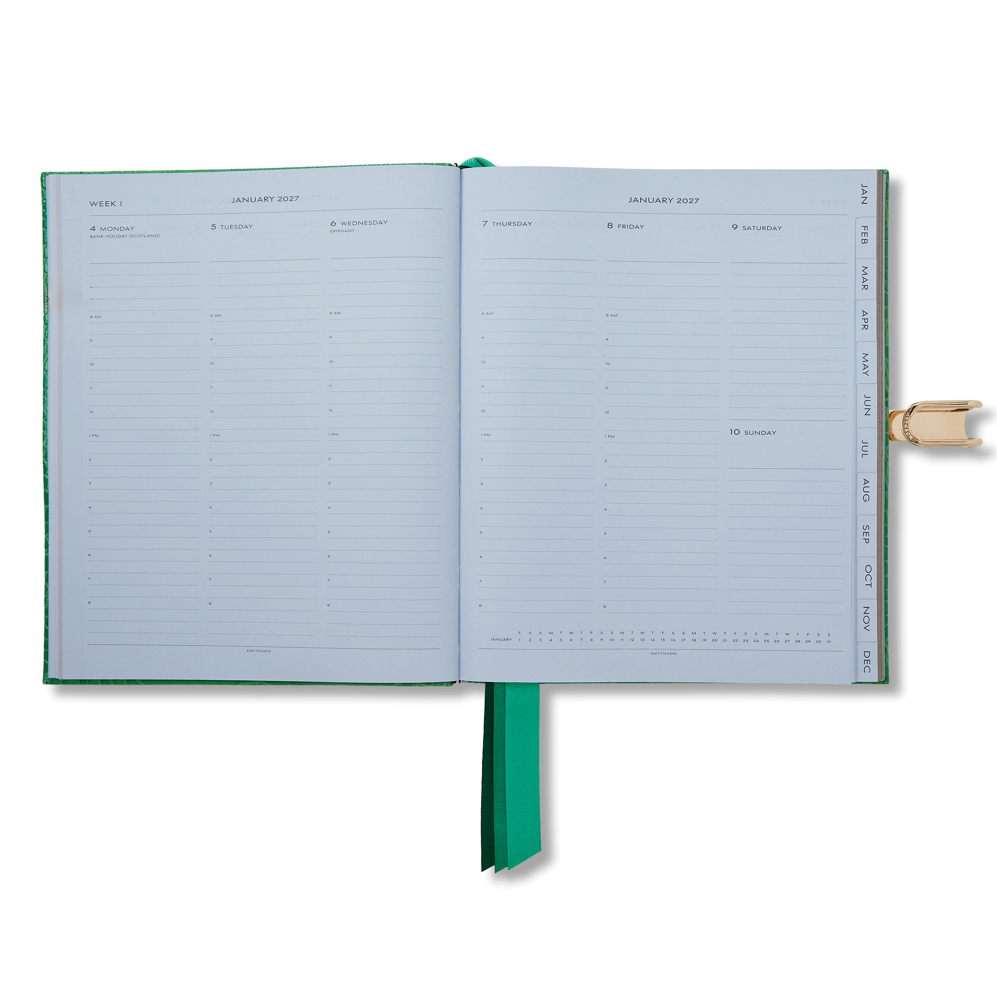 2027 Portobello Weekly Vertical Diary with Slide in Mara