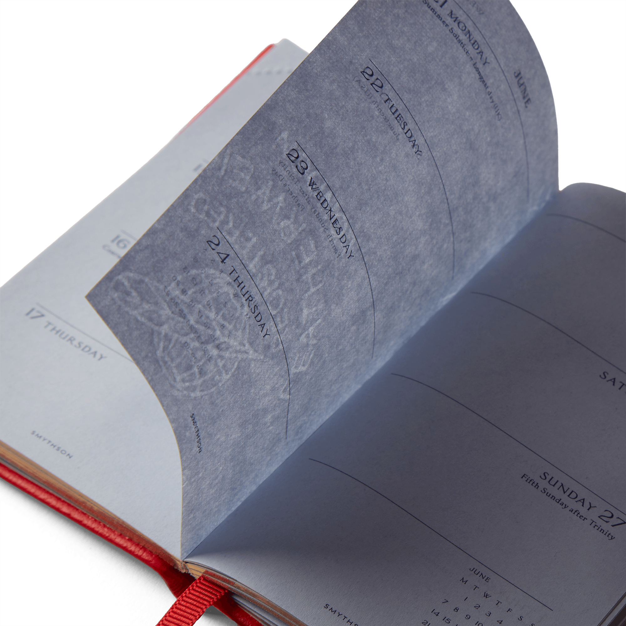2027 Wafer Weekly Diary with Pencil in Panama - Red