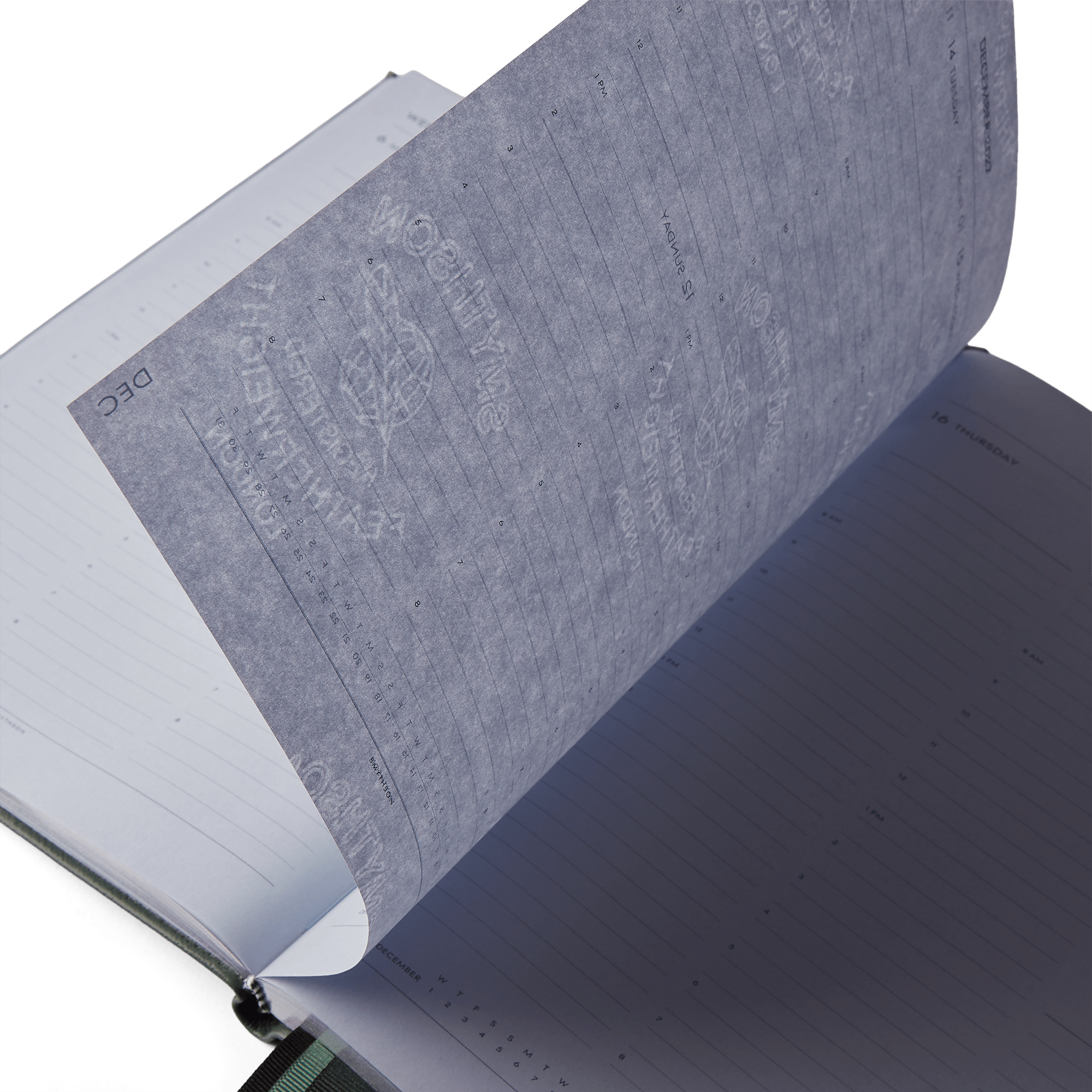 2027 Portobello Weekly Vertical Diary in Panama - Slate Green