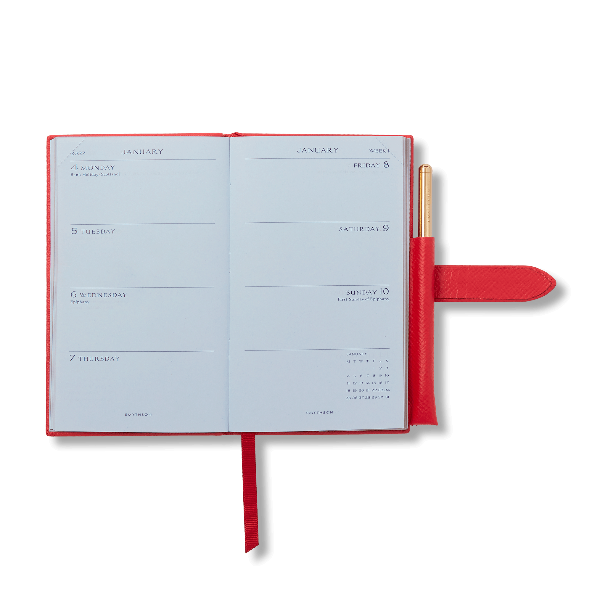 2027 Panama Wochenkalender mit Bleistift