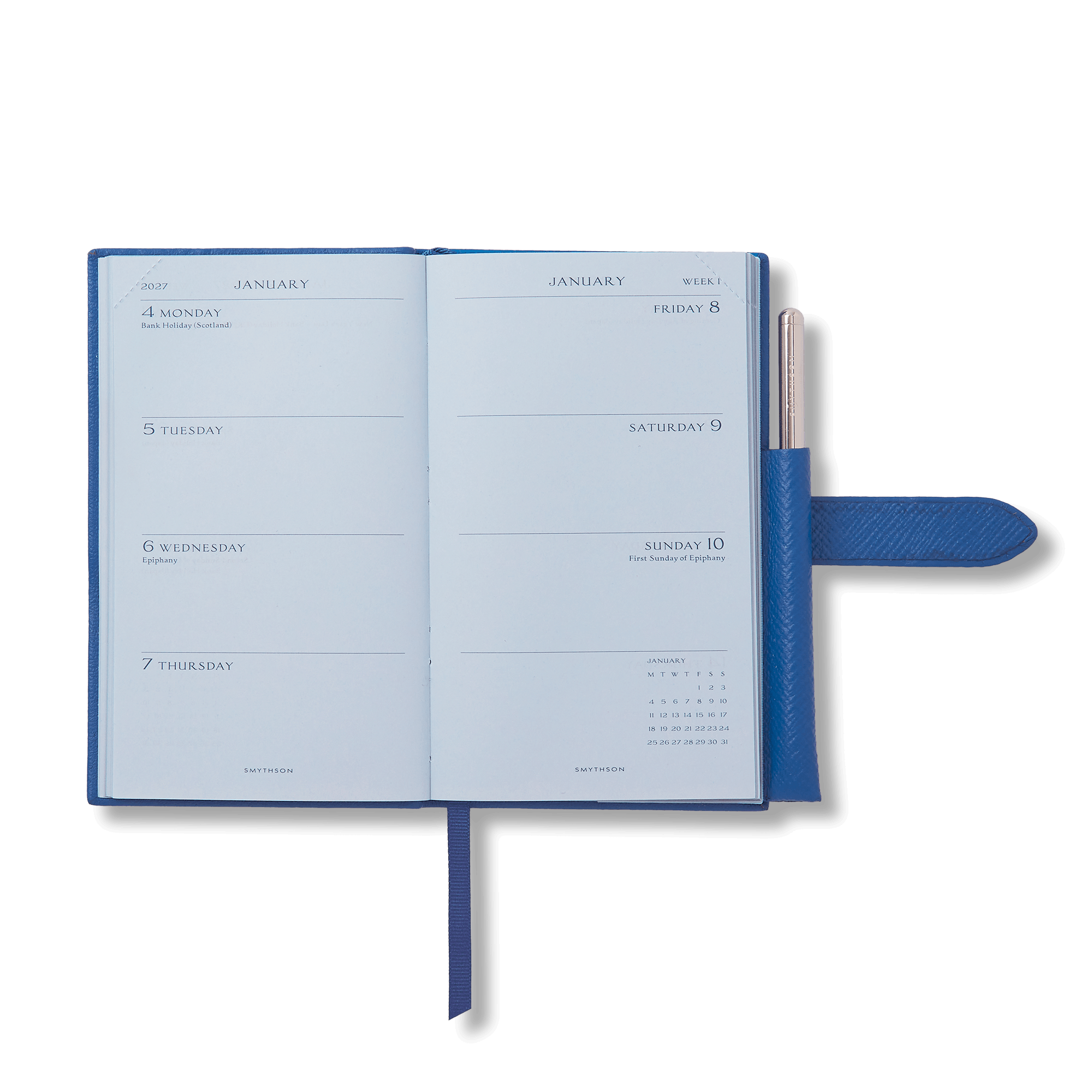 2027 Panama Weekly Journal with Pencil - Cerulean