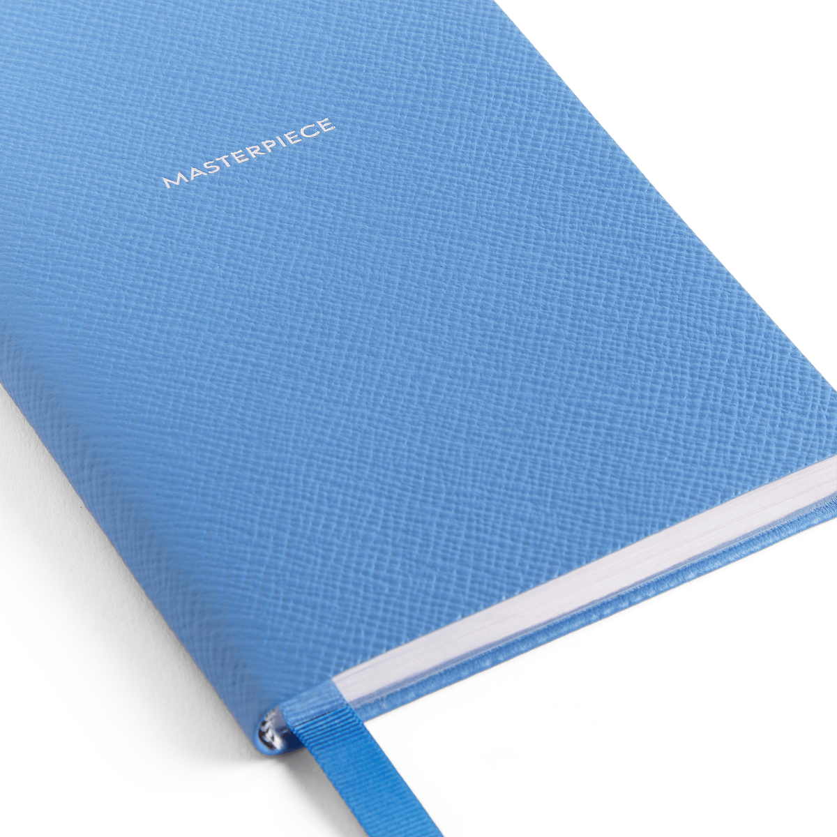 Masterpiece Chelsea Notebook in Panama in Nile Blue | Smythson