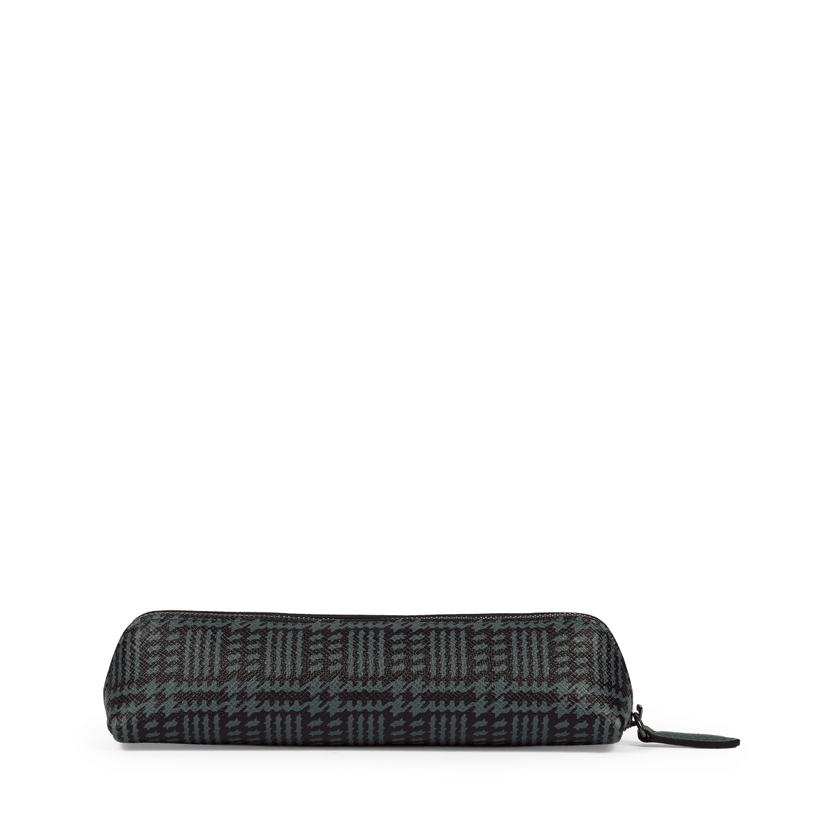 Pencil Case in Panama Tweed in Tweed Slate Green | Smythson United
