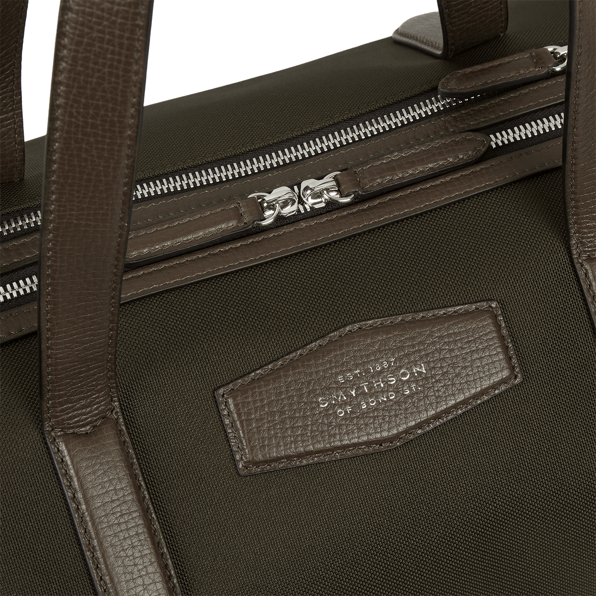 Small Travel Bag in Norton Canvas in Dark Moss | Smythson Europe