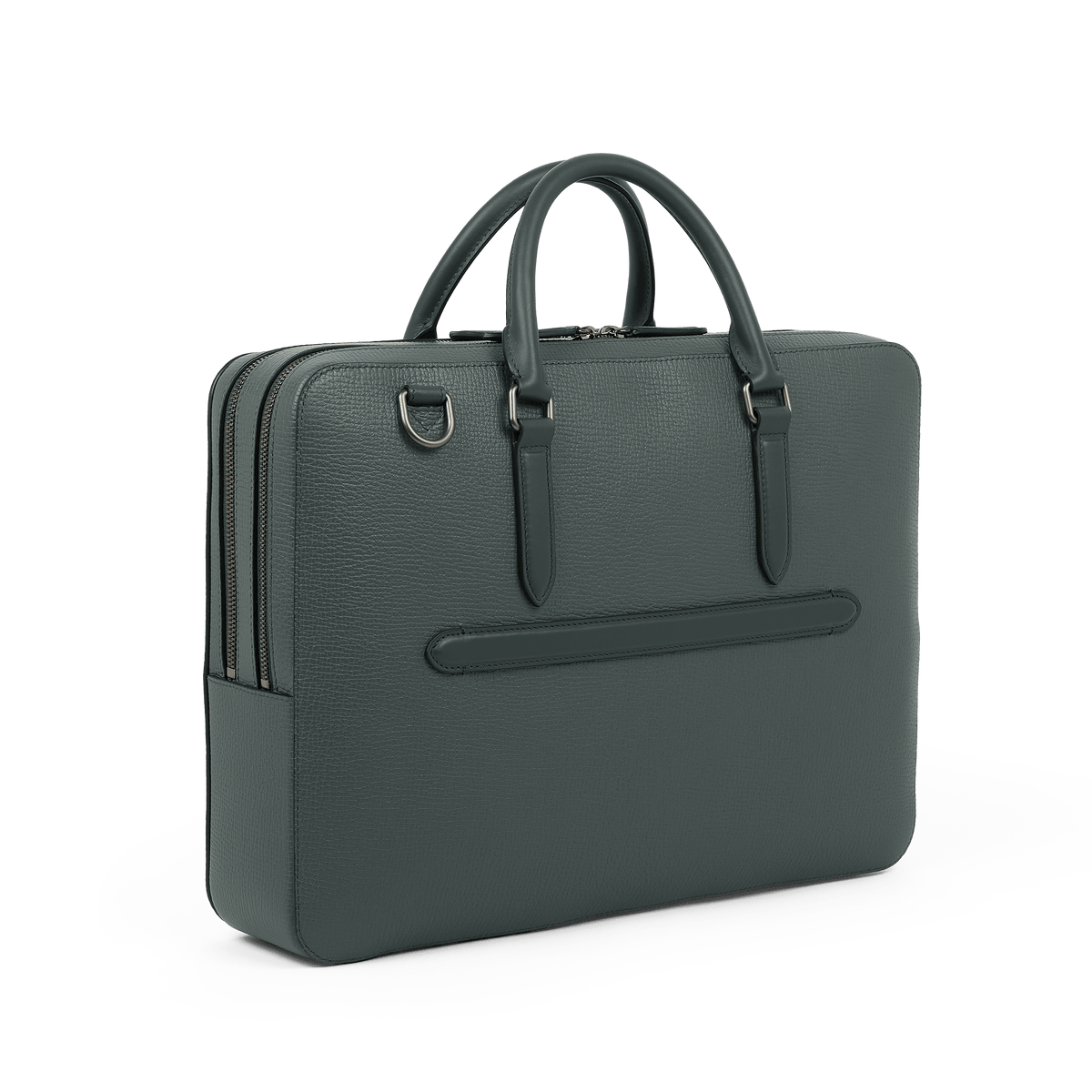 SMYTHSON グレー ビジネスバッグ Large Briefcase with Zip Front in Ludlow | Smythson
