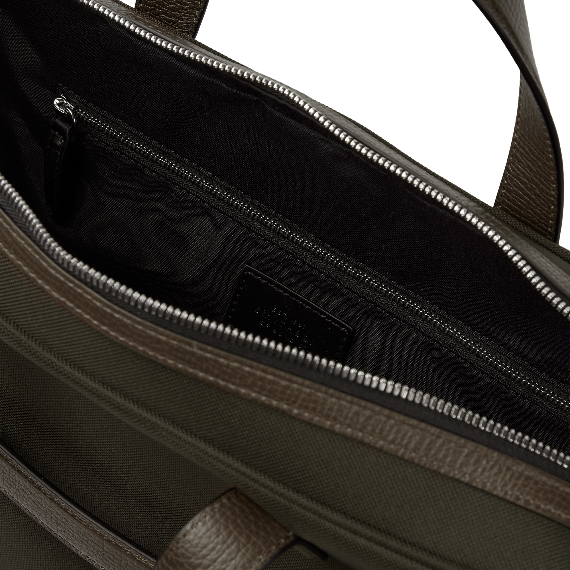 Schlanke Aktentasche aus Norton-Canvas – Dark Moss
