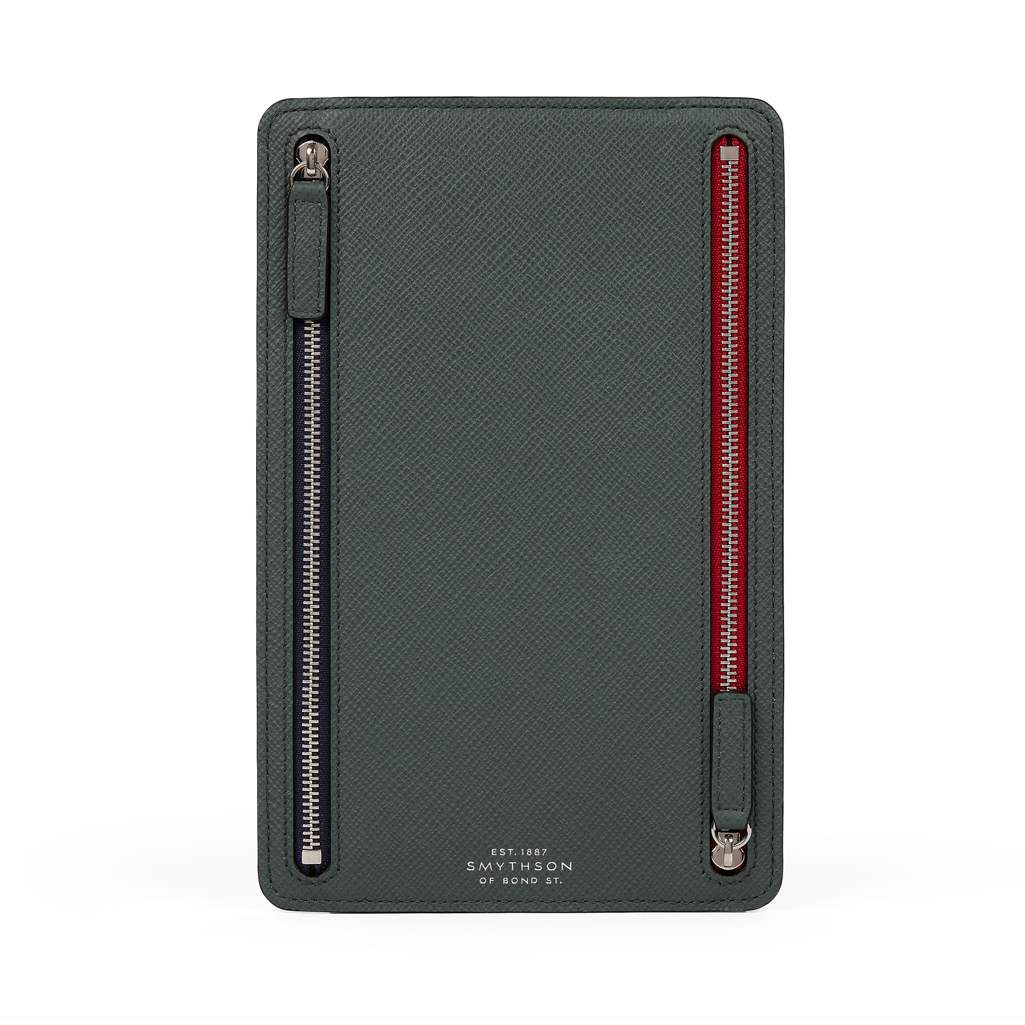 Multi-Zip Case in Panama in Black | Smythson United States Multi-Zip Case in Panama in Black | Smythson United States