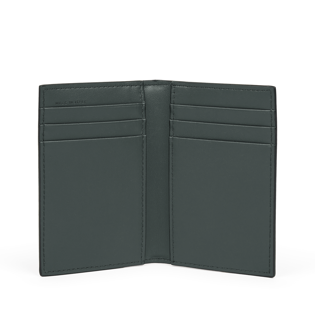 小物 SMYTHSON Panama Folded Card Case 6 Card Slot Folded Card Holder in Panama in Slate Green | Smythson