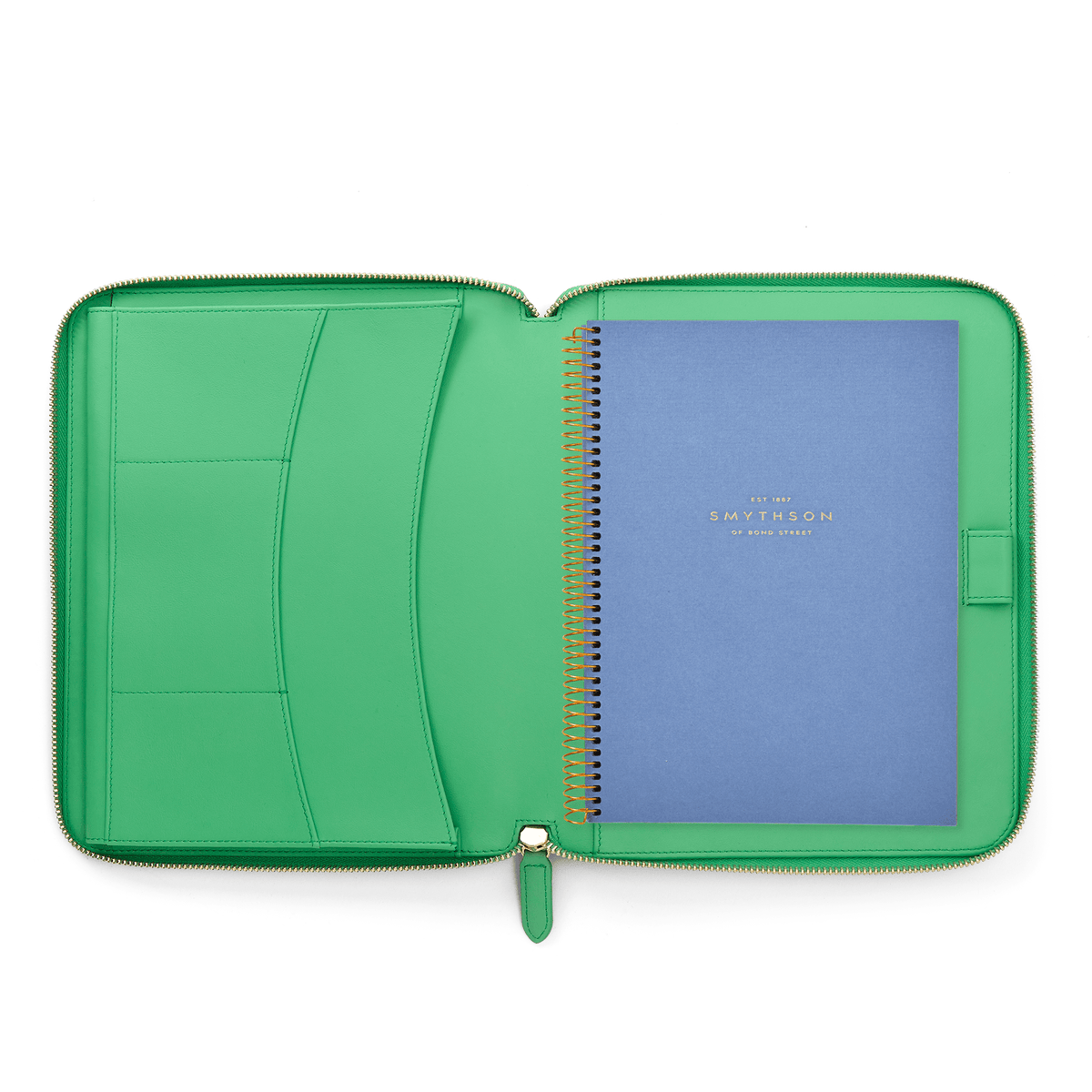 A5 Writing Folder with Zip in Panama | Smythson