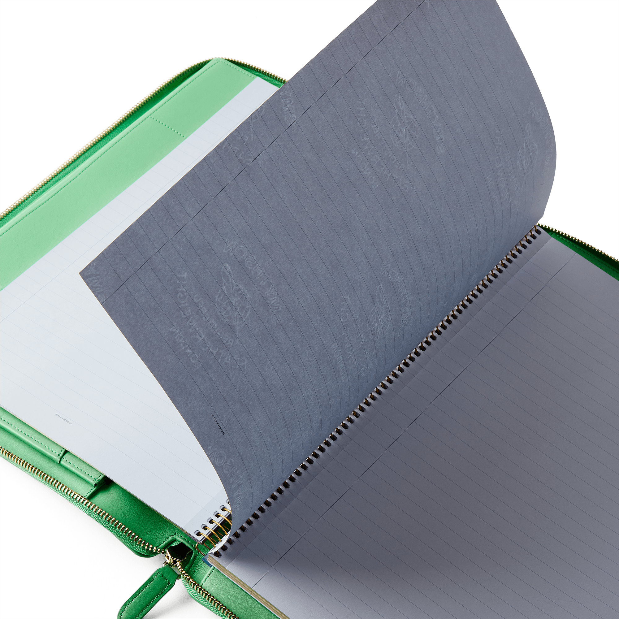 A4 Writing Folder with Zip in Panama - Shamrock