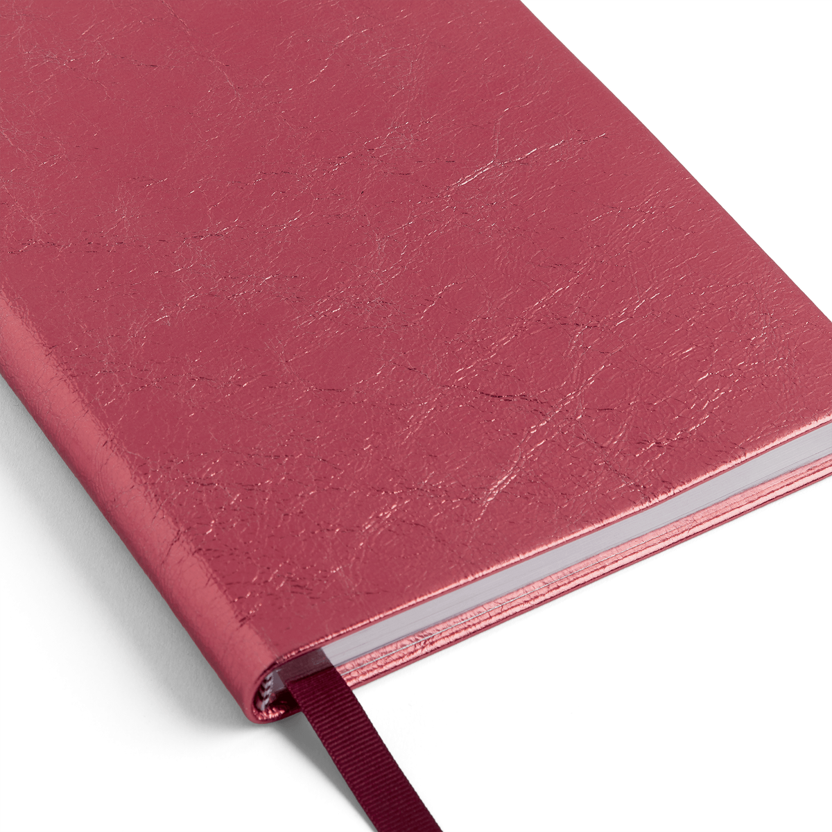 Soho Notebook in Metallic Leather in Rose | Smythson United States